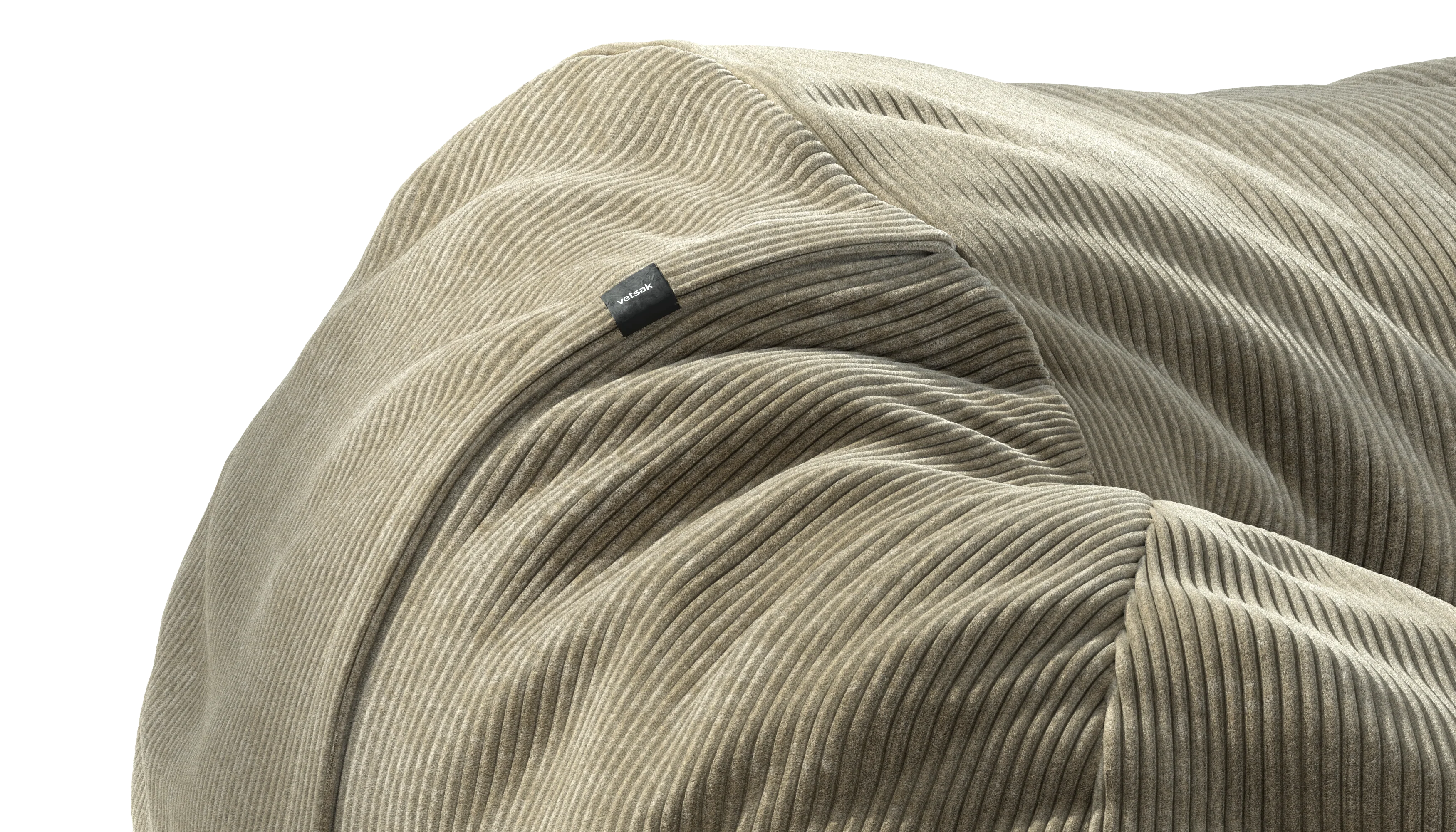 vetsak | Beanbag Large - Cord Velour - Khaki - Image 3