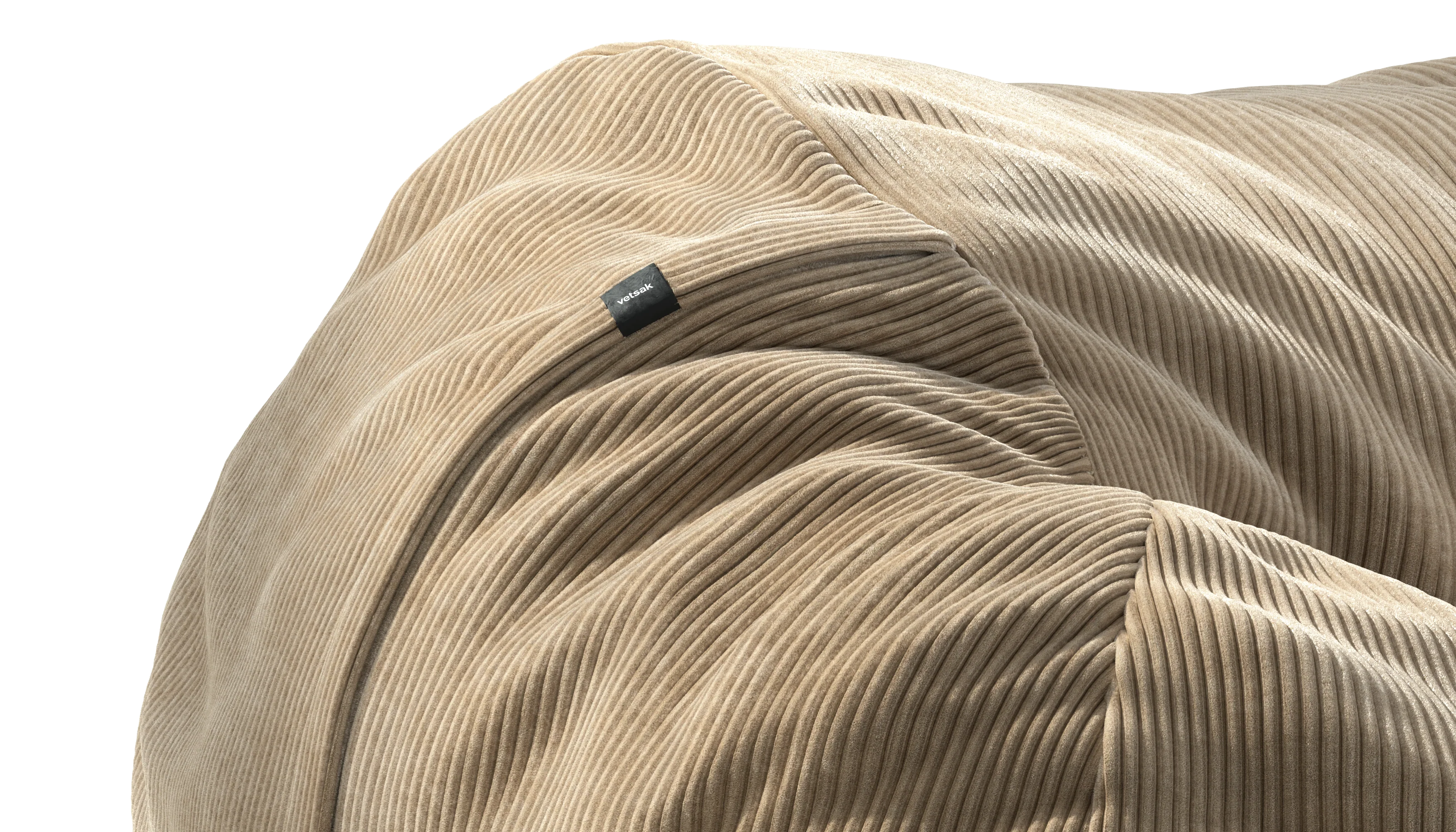 vetsak | Beanbag Large - Cord Velour - Sand - Image 3