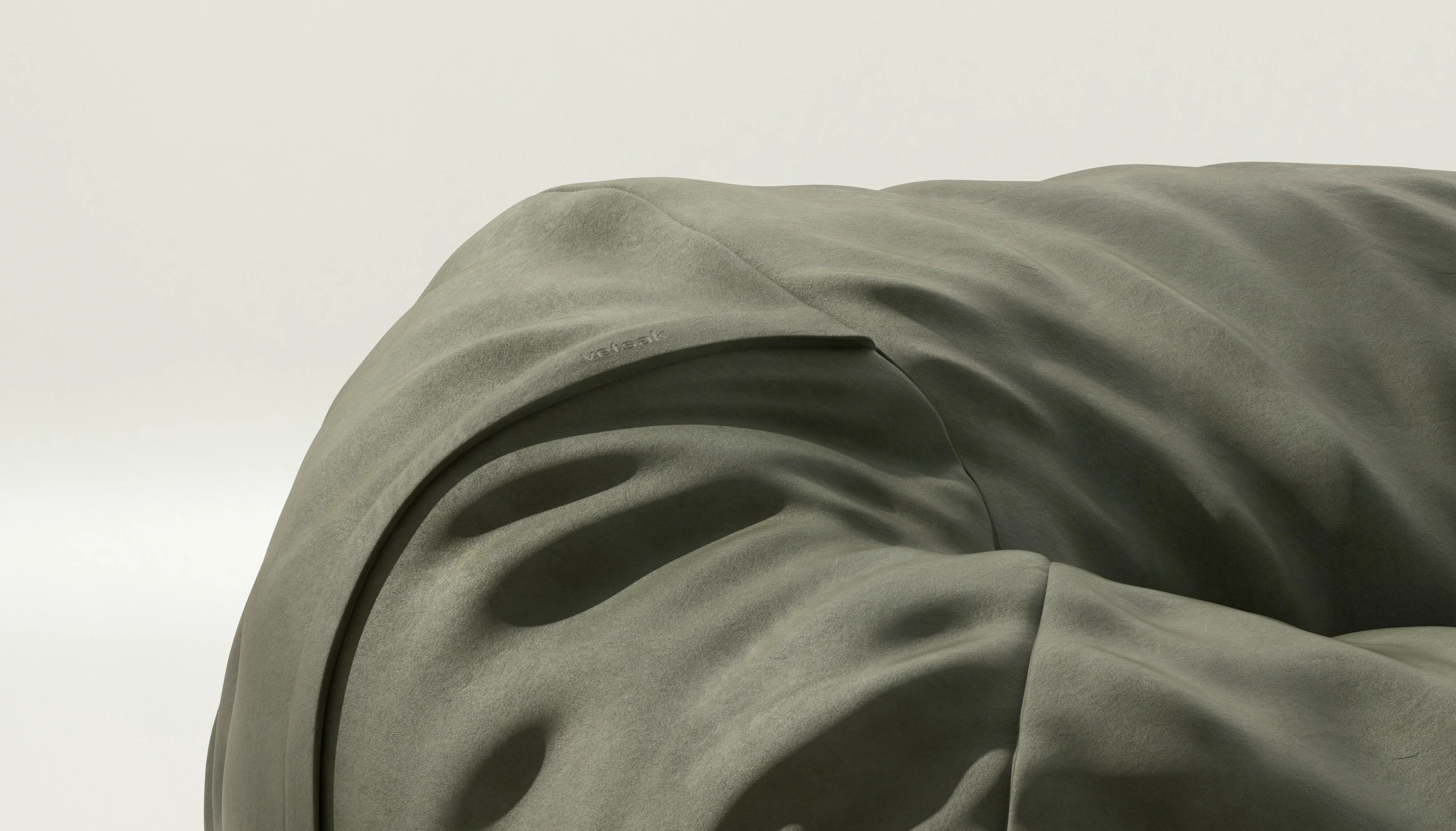 vetsak | Cover Beanbag Medium - Leather - Olive - Image 3