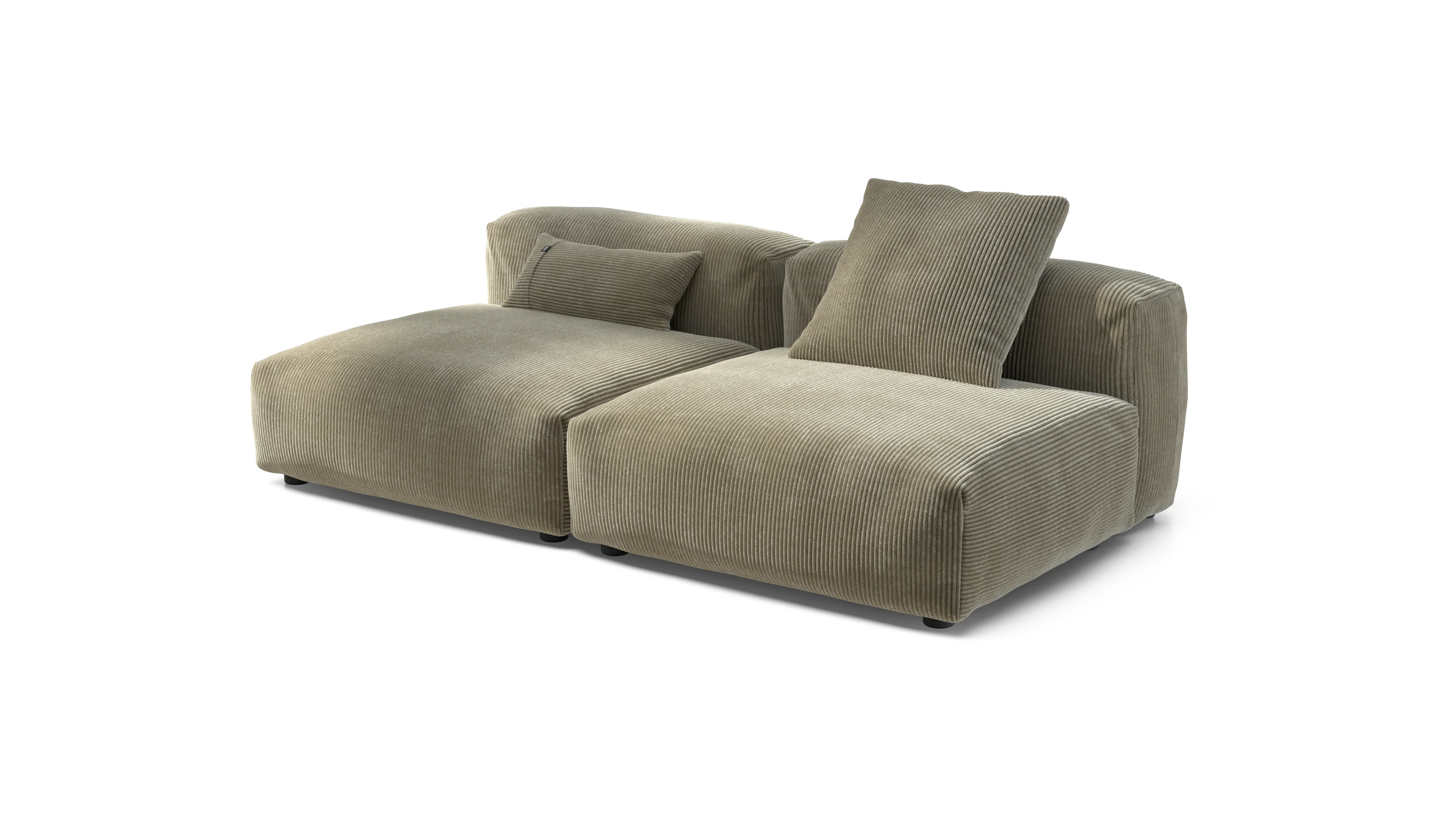 vetsak | Sofa Set 01 Large - Cord Velour - Khaki | Modular Sofa | 3.5 Seater - Image 3