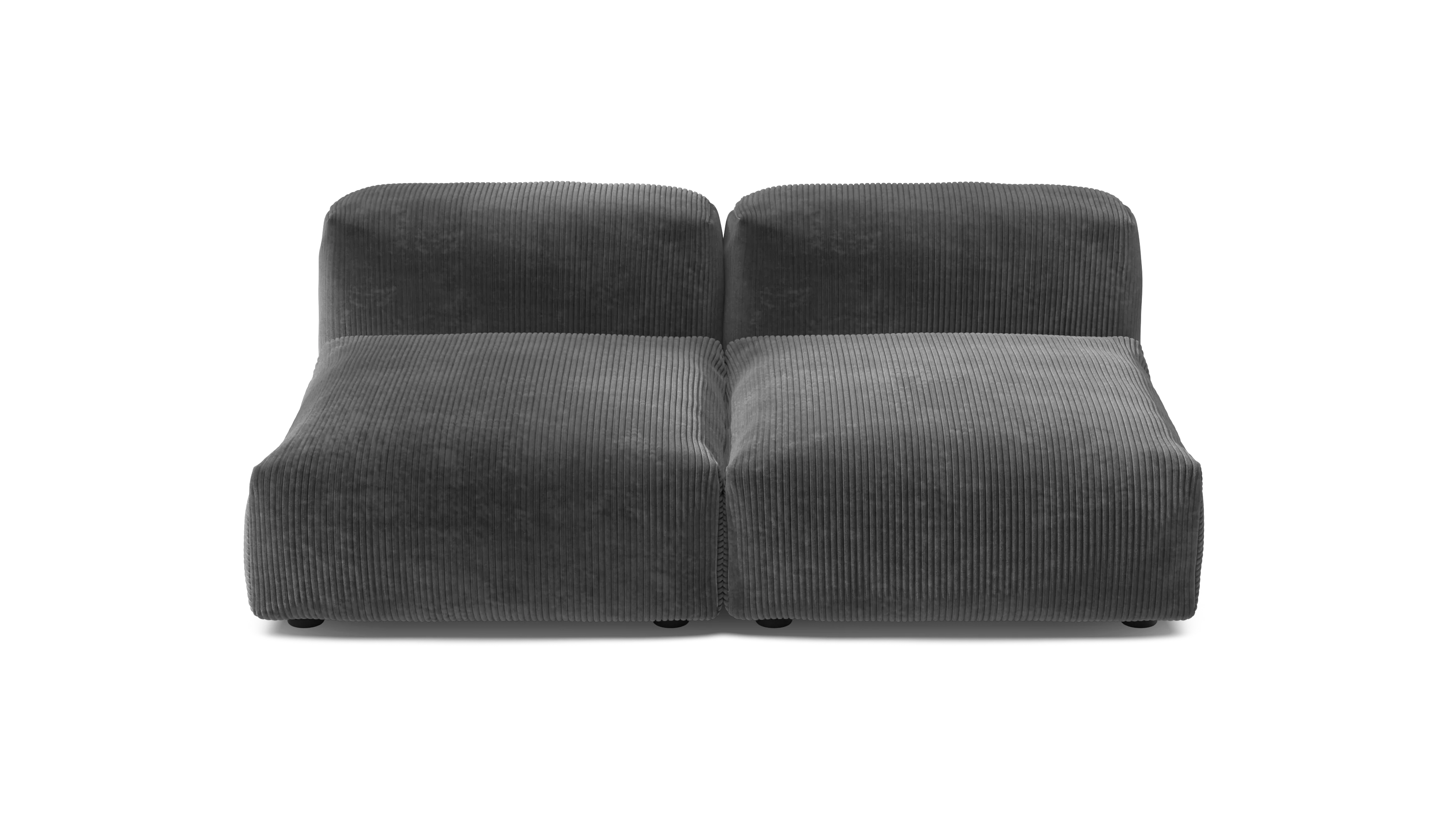 vetsak | Sofa Set 01 Medium - Cord Velour - Dark Grey | Modular Sofa | 2.5 Seater - Image 2