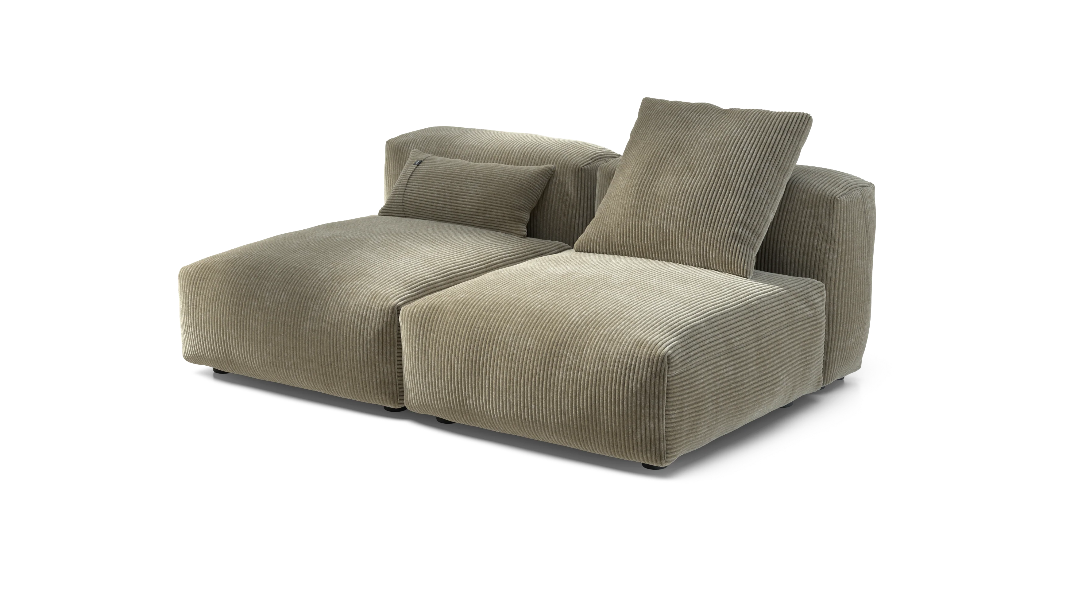 vetsak | Sofa Set 01 Medium - Cord Velour - Khaki | Modular Sofa | 2.5 Seater - Image 3