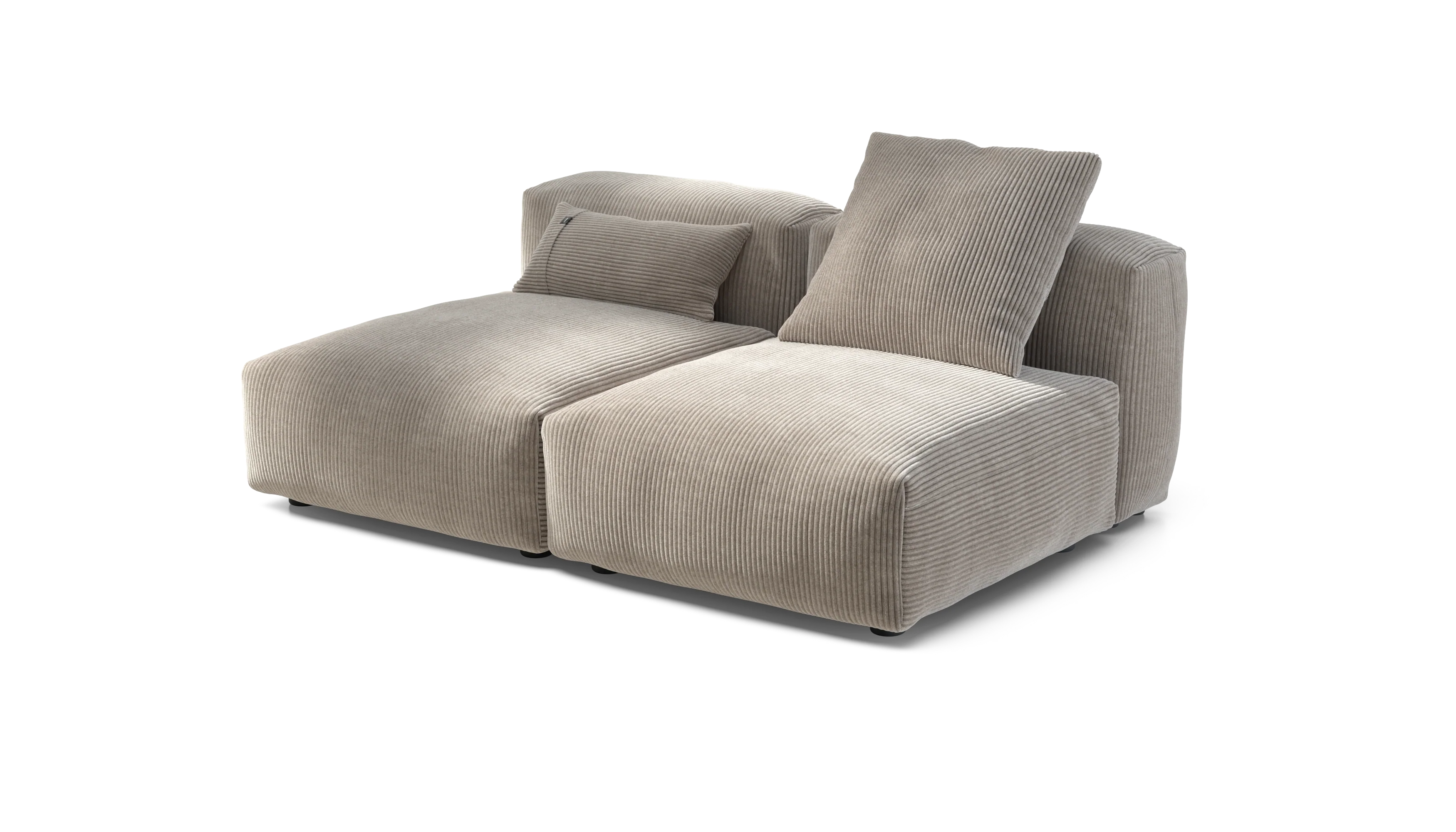 vetsak | Sofa Set 01 Medium - Cord Velour - Platinum | Modular Sofa | 2.5 Seater - Image 3
