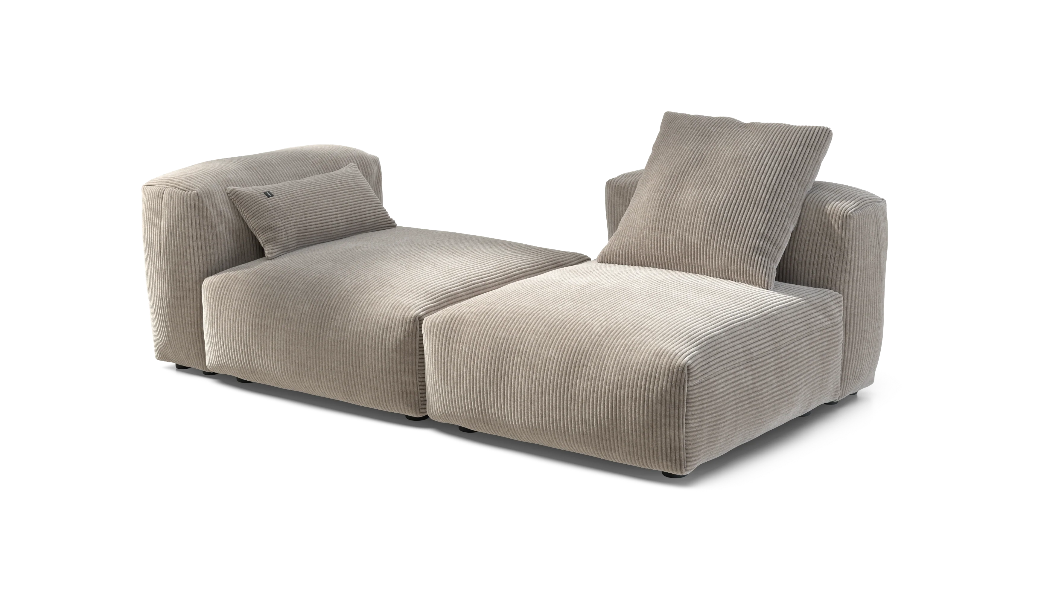 vetsak | Sofa Set 01 Medium - Cord Velour - Platinum | Modular Sofa | 2.5 Seater - Image 4