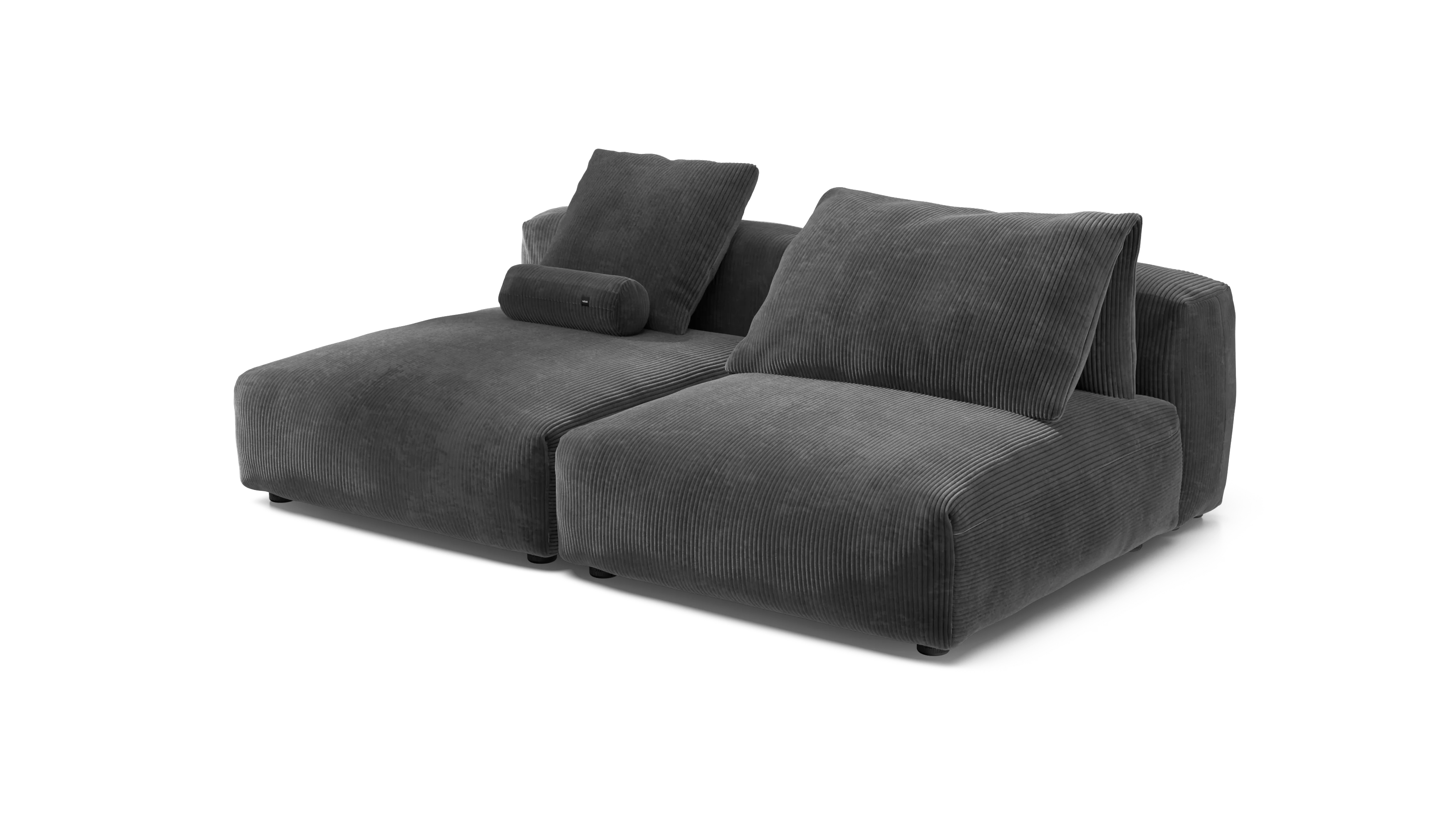 vetsak | Sofa Set 01 XLarge - Cord Velour - Dark Grey | Modular Sofa | 3.5 Seater - Image 3