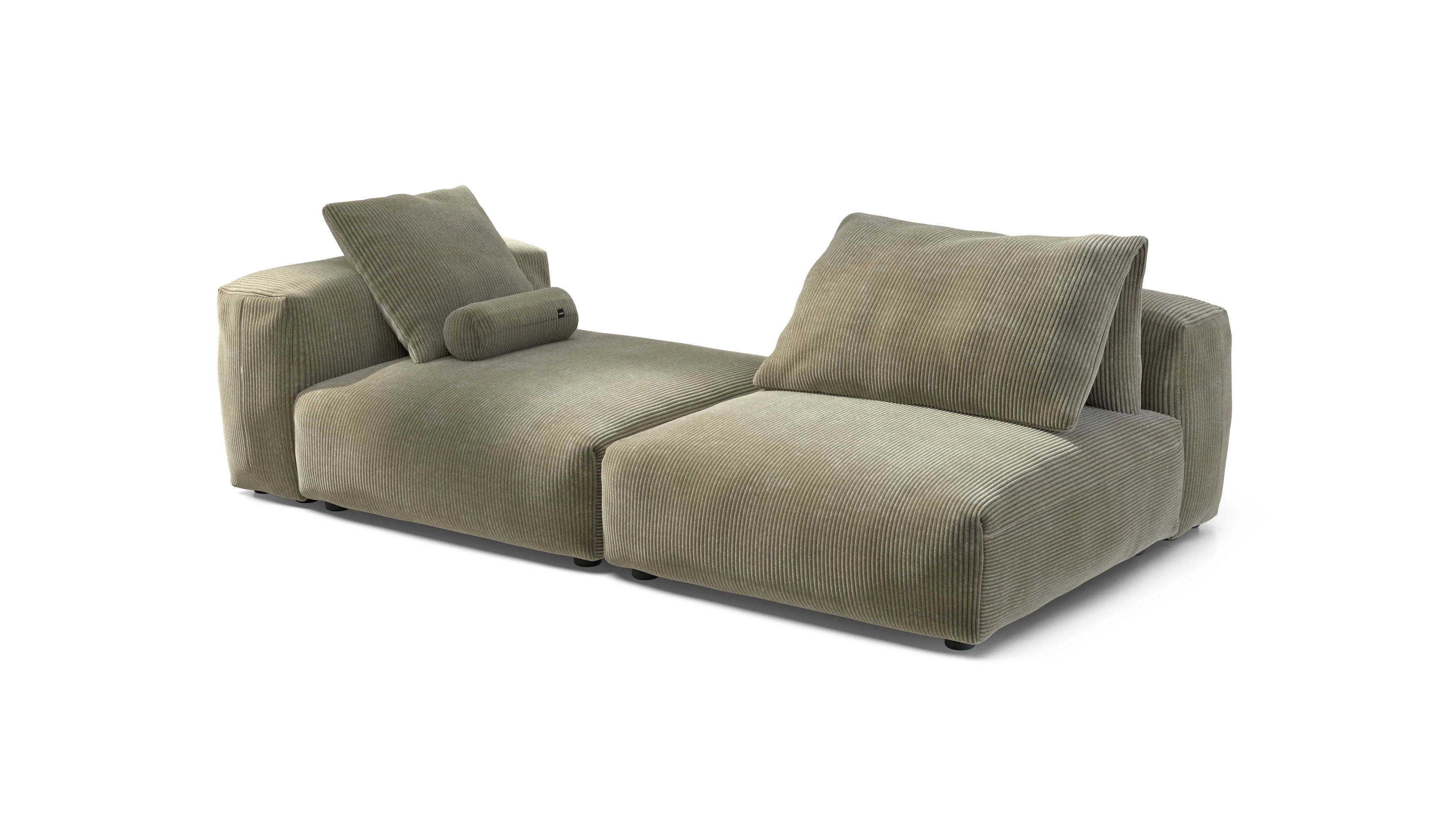 vetsak | Sofa Set 01 XLarge - Cord Velour - Khaki | Modular Sofa | 3.5 Seater - Image 4