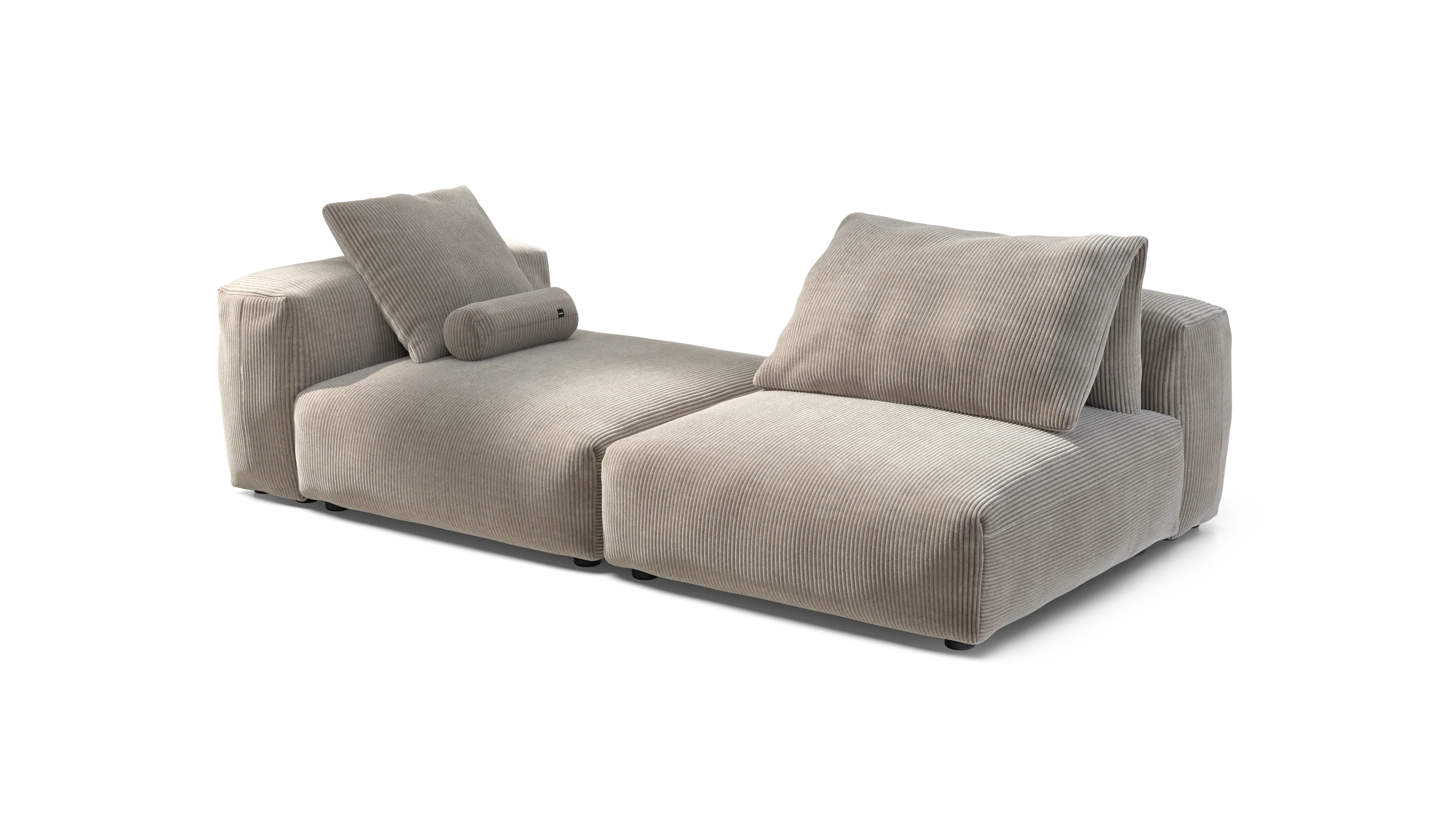 vetsak | Sofa Set 01 XLarge - Cord Velour - Platinum | Modular Sofa | 3.5 Seater - Image 4