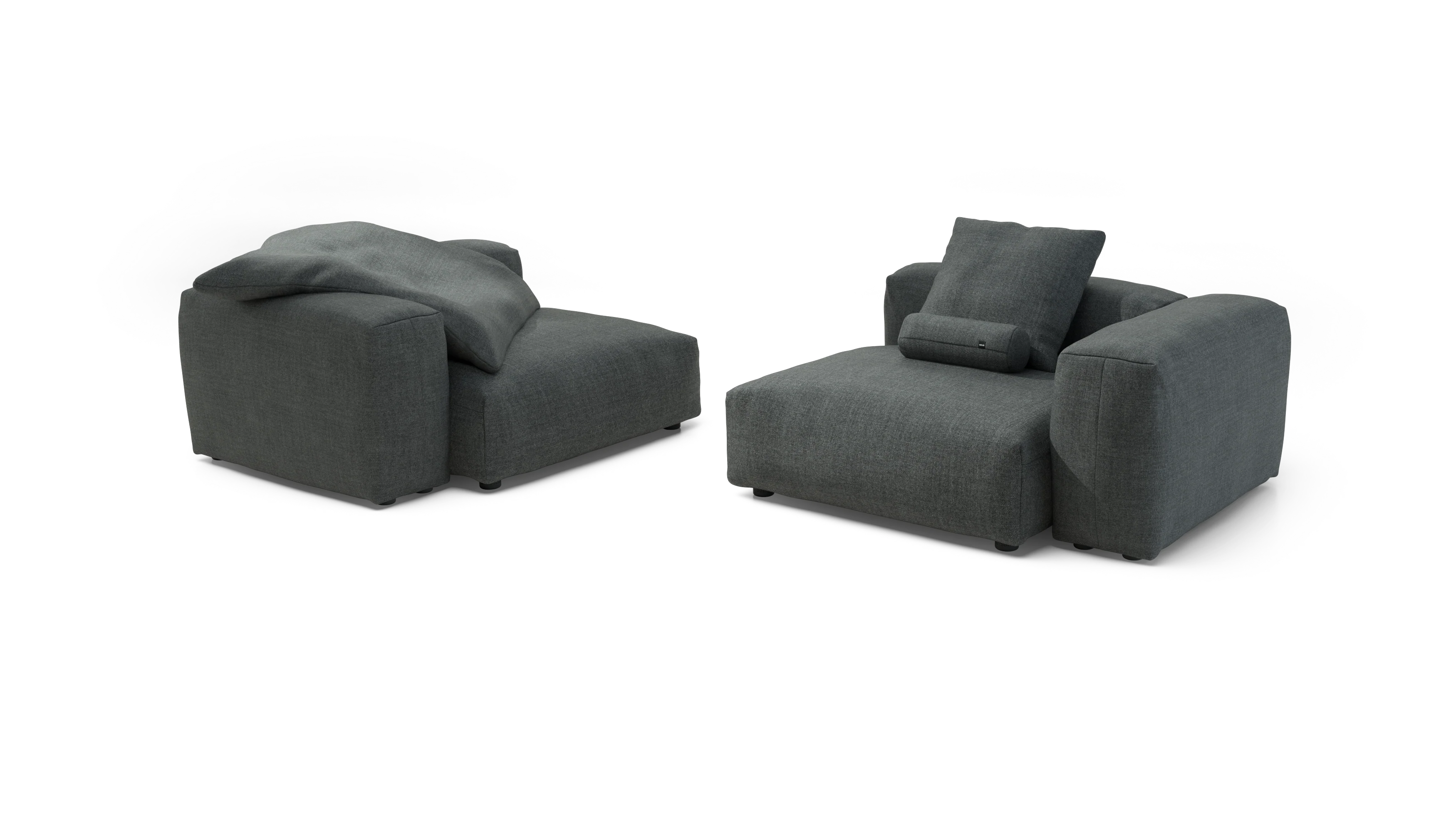 vetsak | Sofa Set 02 Large - Pique - Dark Grey | Modular Sofa | 3.5 Seater | Big Sofa - Image 4