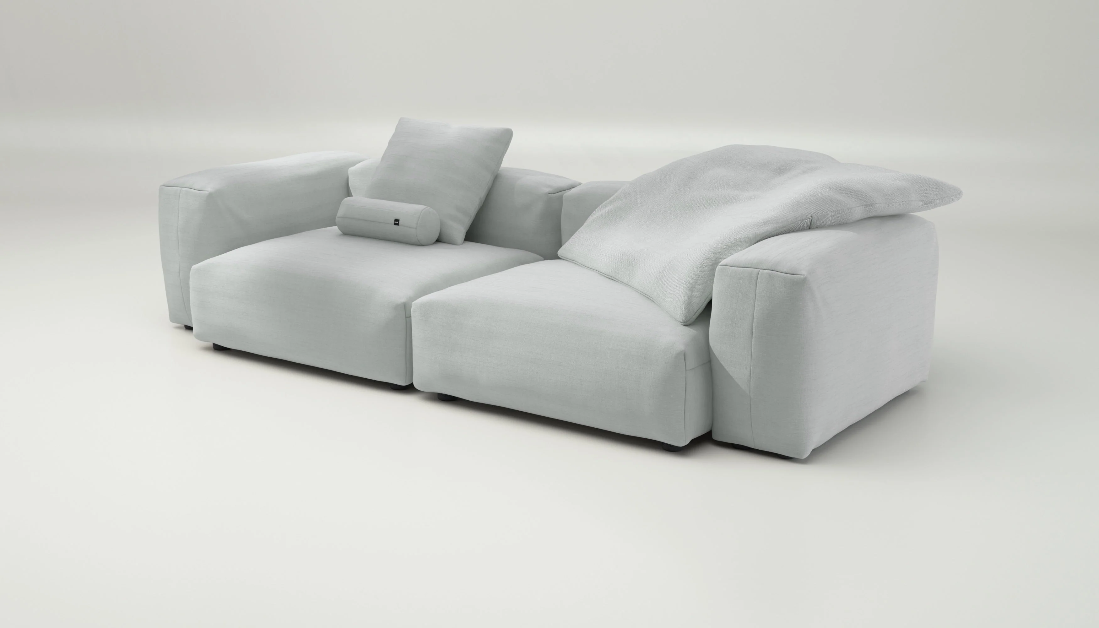 vetsak | Sofa Set 02 Large - Pique - Light Grey | Modular Sofa | 3.5 Seater | Big Sofa - Image 3