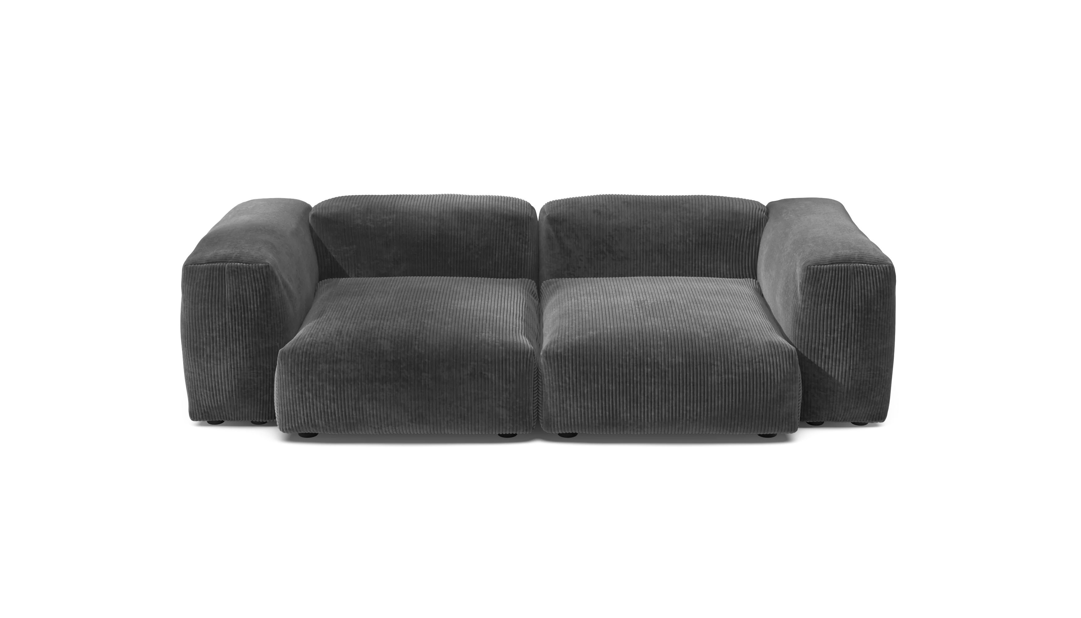 vetsak | Sofa Set 02 Medium - Cord Velour - Dark Grey | Modular Sofa | 2.5 Seater | Big Sofa - Image 2