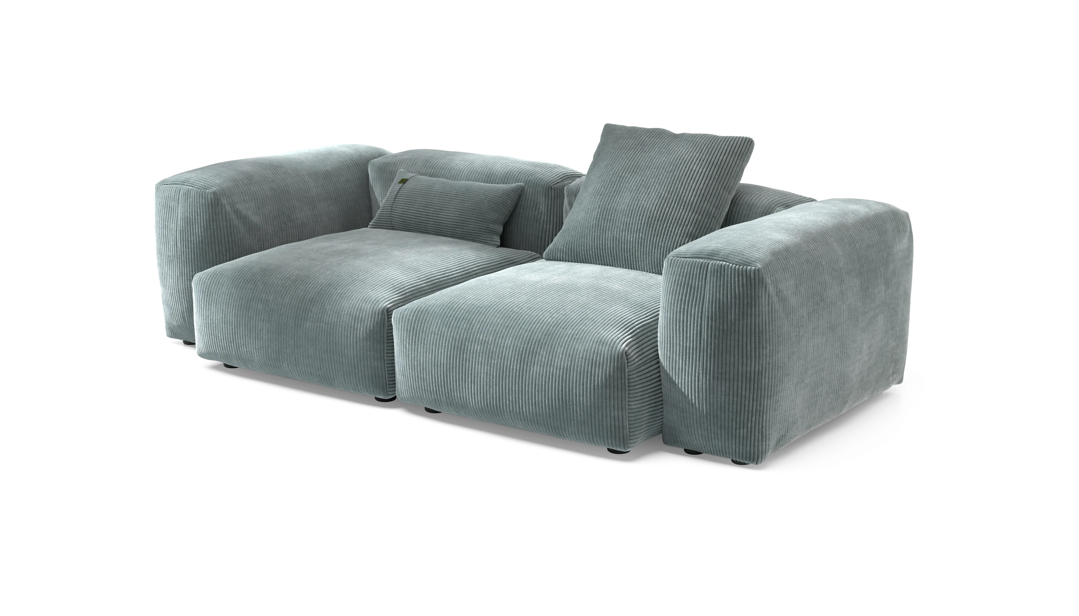 vetsak | Sofa Set 02 Medium - Cord Velour - Mint | Modular Sofa | 2.5 Seater | Big Sofa - Image 3