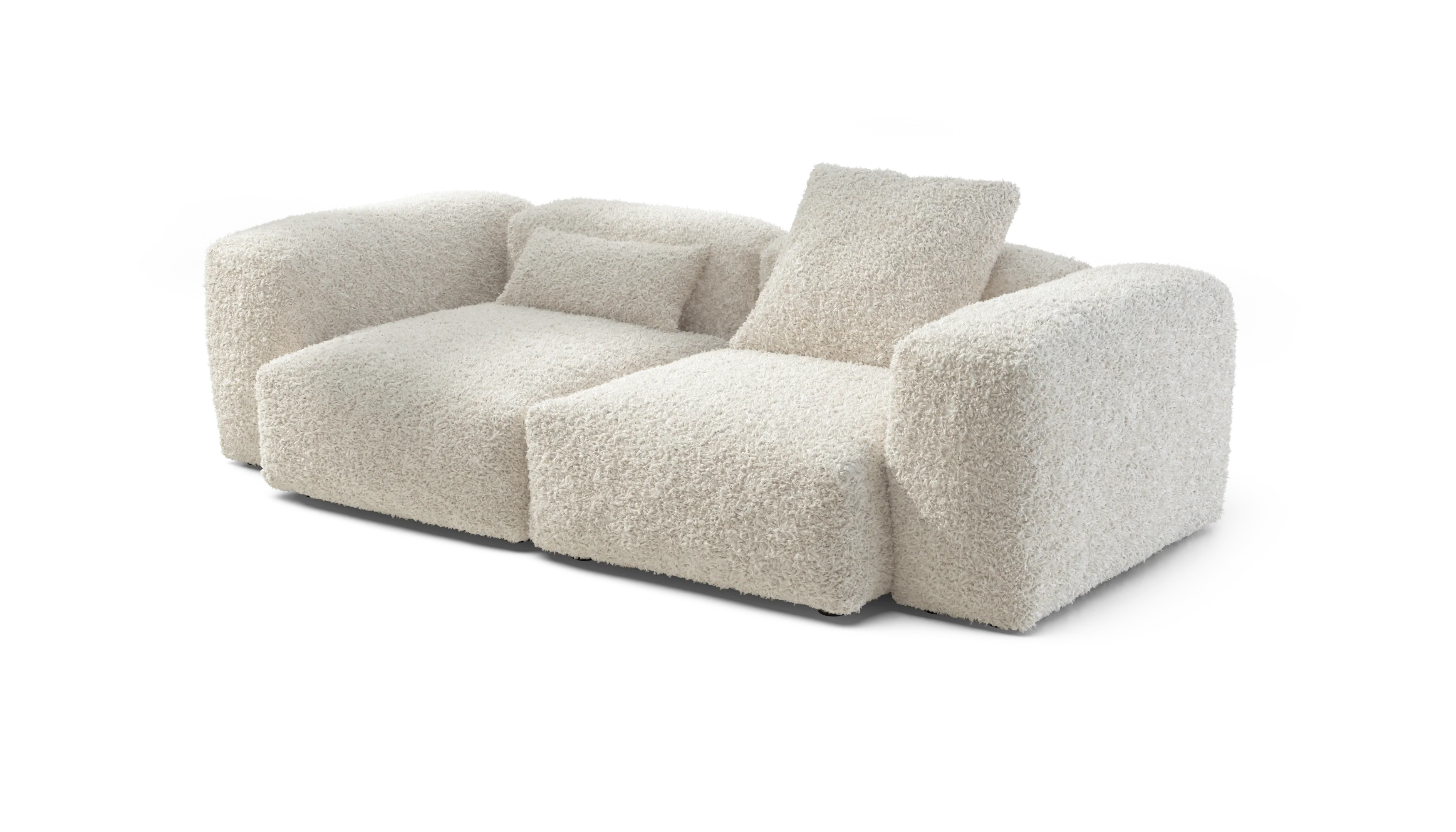 vetsak | Sofa Set 02 Medium - Doodle - Creme | Modular Sofa | 2.5 Seater | Big Sofa - Image 3