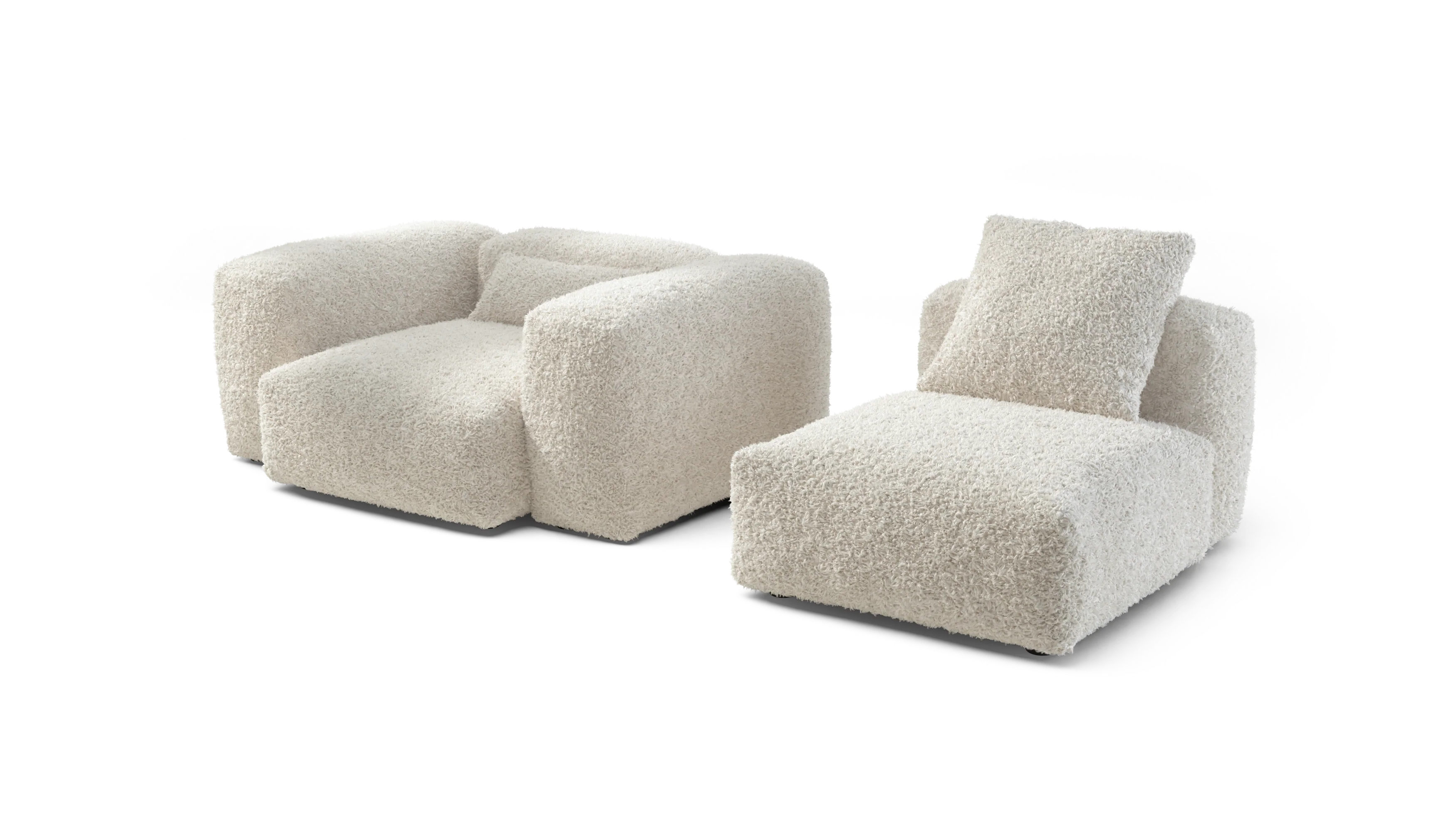 vetsak | Sofa Set 02 Medium - Doodle - Creme | Modular Sofa | 2.5 Seater | Big Sofa - Image 4
