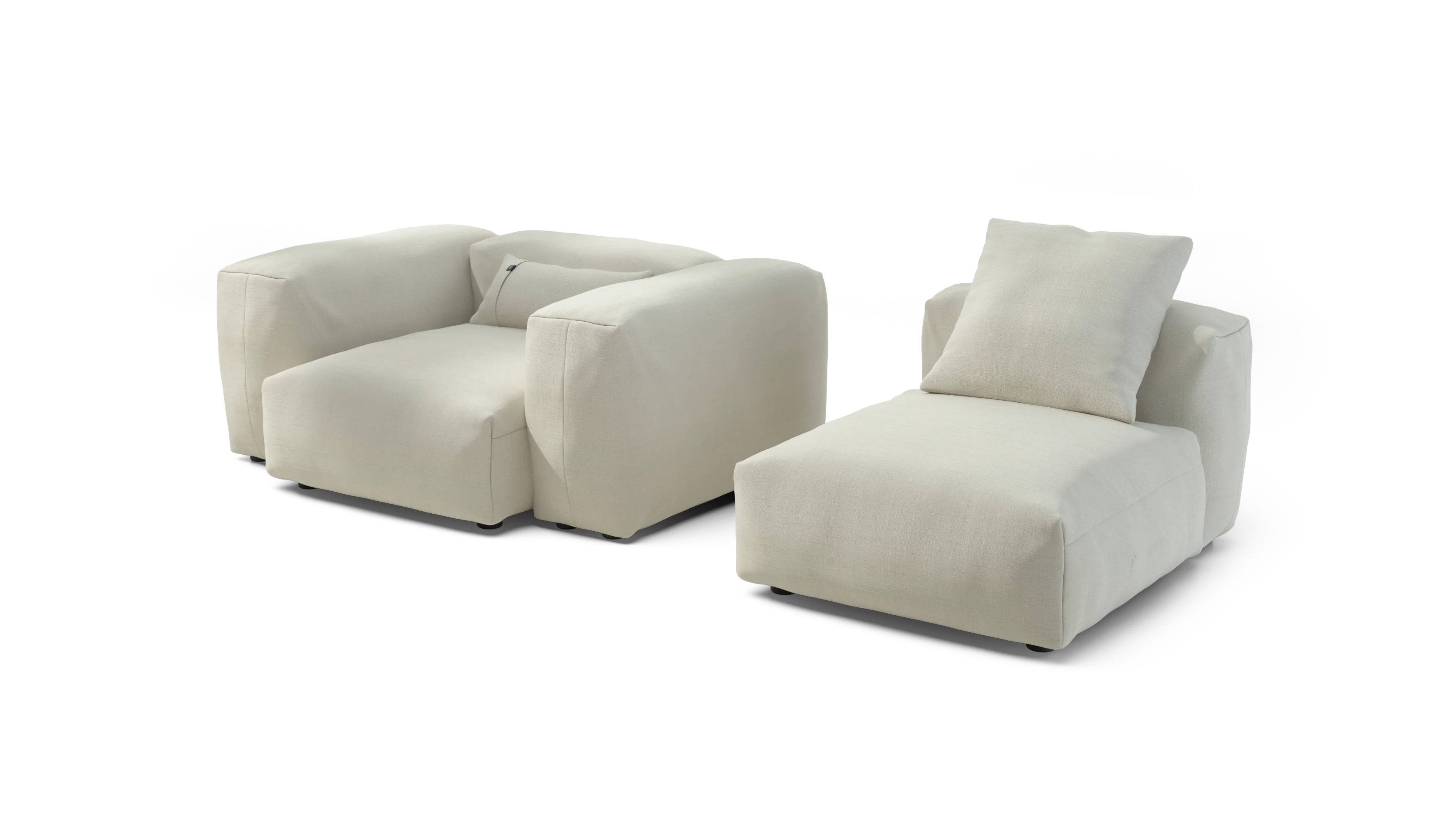 vetsak | Sofa Set 02 Medium - Pique - Creme | Modular Sofa | 2.5 Seater | Big Sofa - Image 4