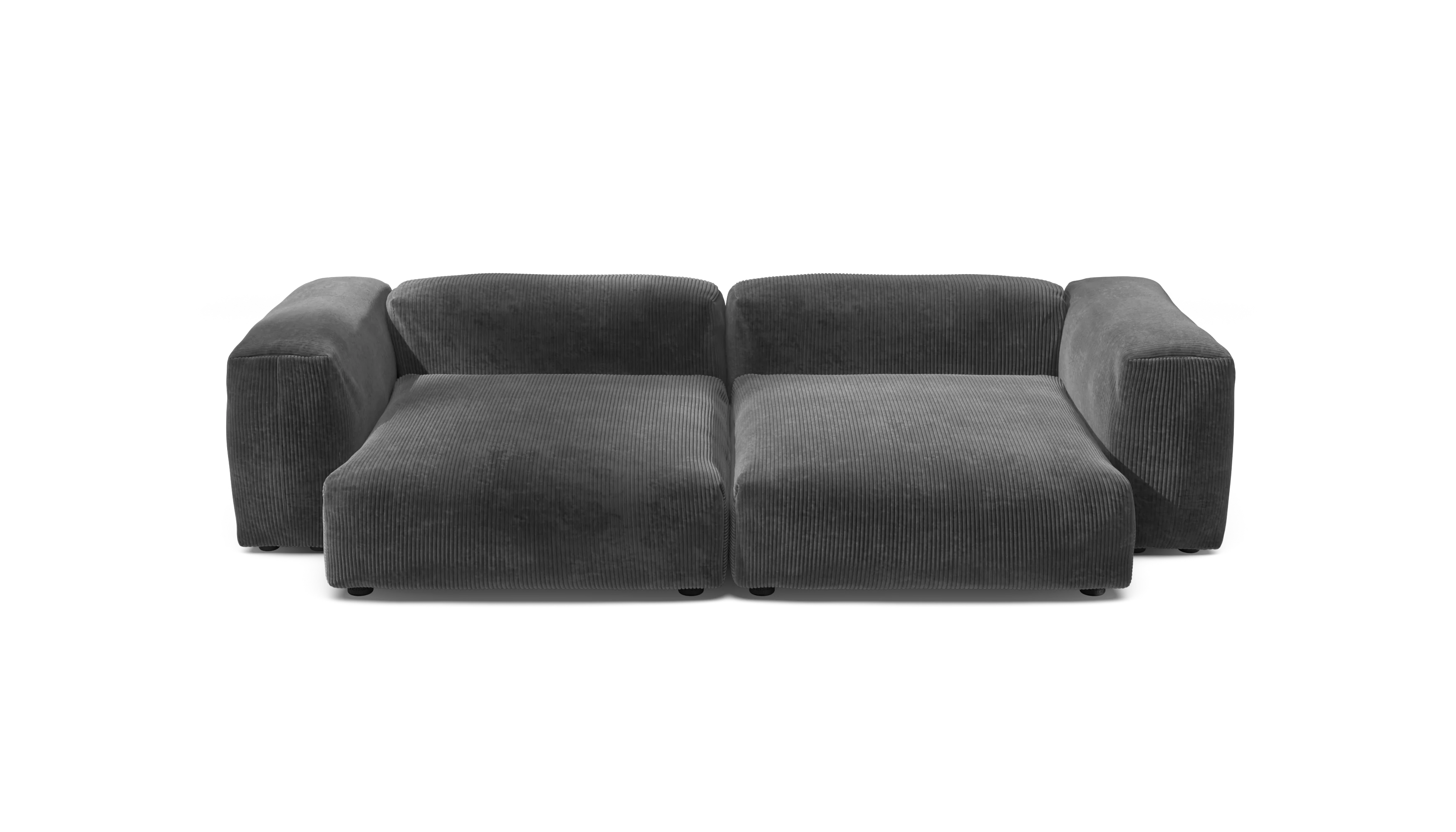 vetsak | Sofa Set 02 XLarge - Cord Velour - Dark Grey | Modular Sofa | 3.5 Seater | Big Sofa - Image 2