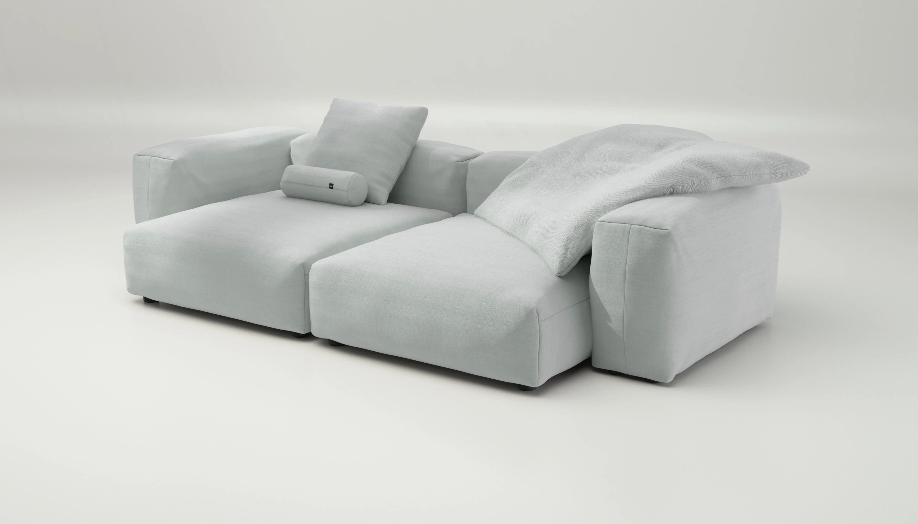 vetsak | Sofa Set 02 XLarge - Pique - Light Grey | Modular Sofa | 3.5 Seater | Big Sofa - Image 3