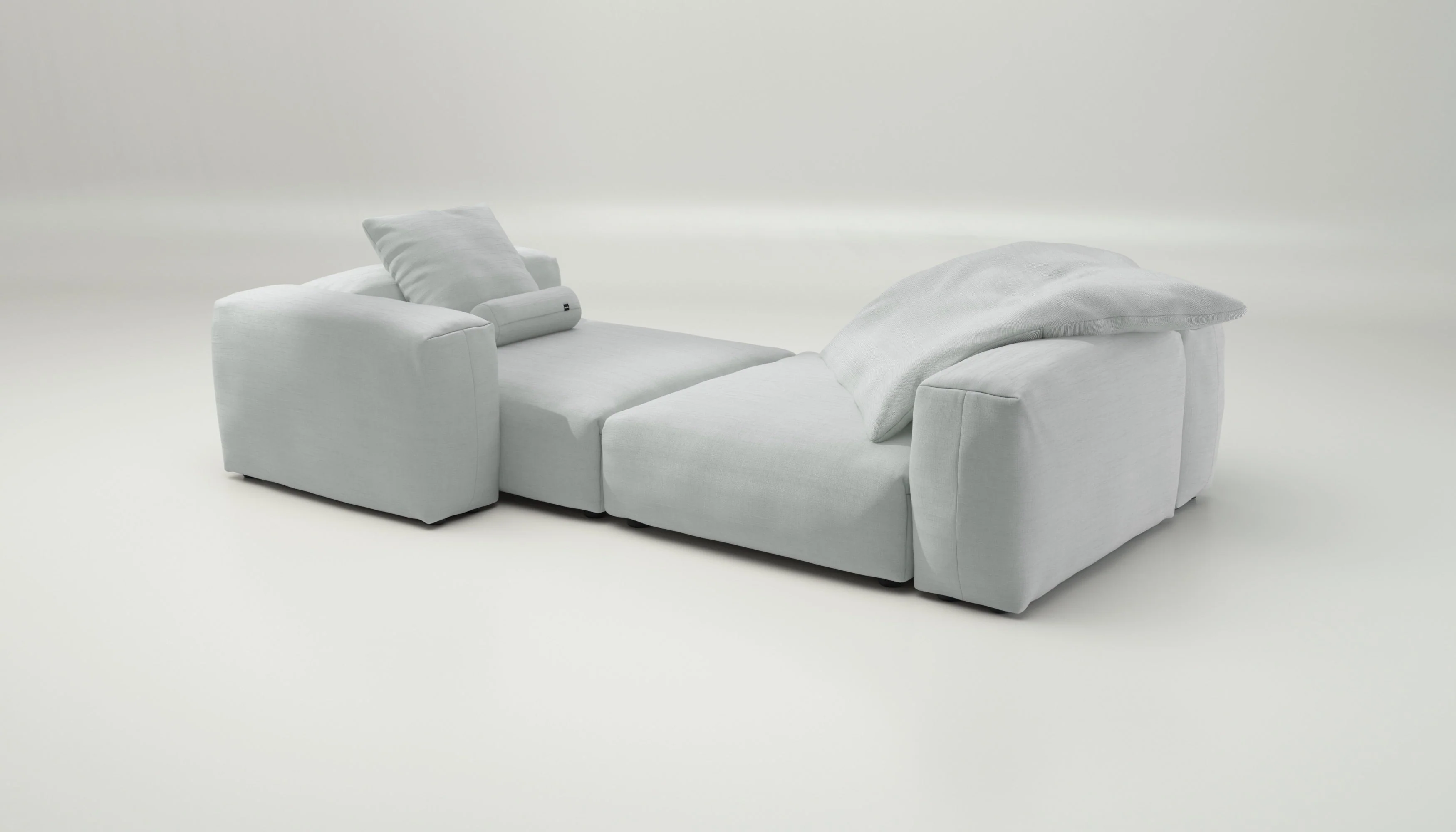 vetsak | Sofa Set 02 XLarge - Pique - Light Grey | Modular Sofa | 3.5 Seater | Big Sofa - Image 4