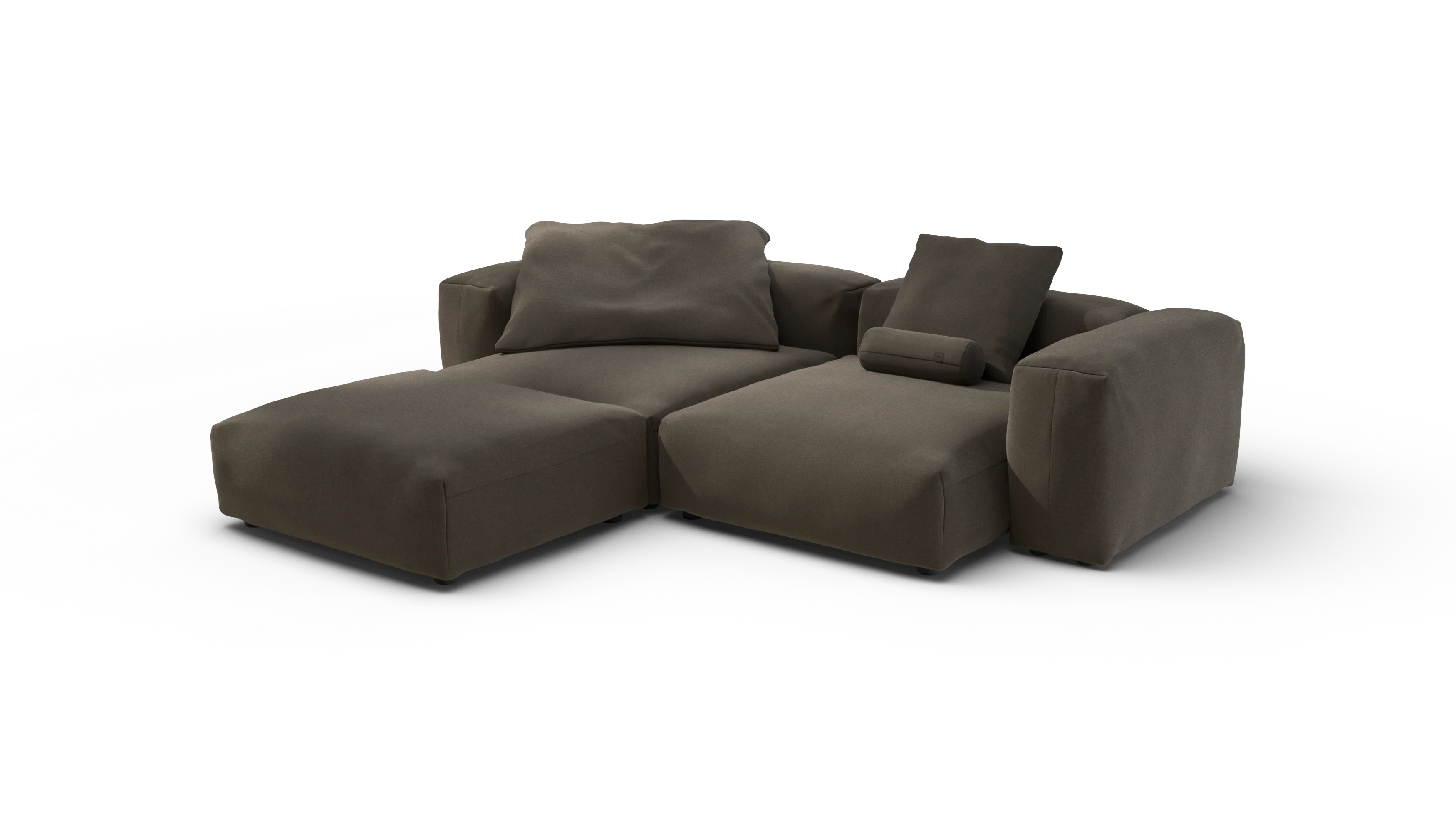 vetsak | Sofa Set 03 - Breeze - Brown | Modular Sofa | 3.5 Seater | Big Sofa | Corner Sofa - Image 3