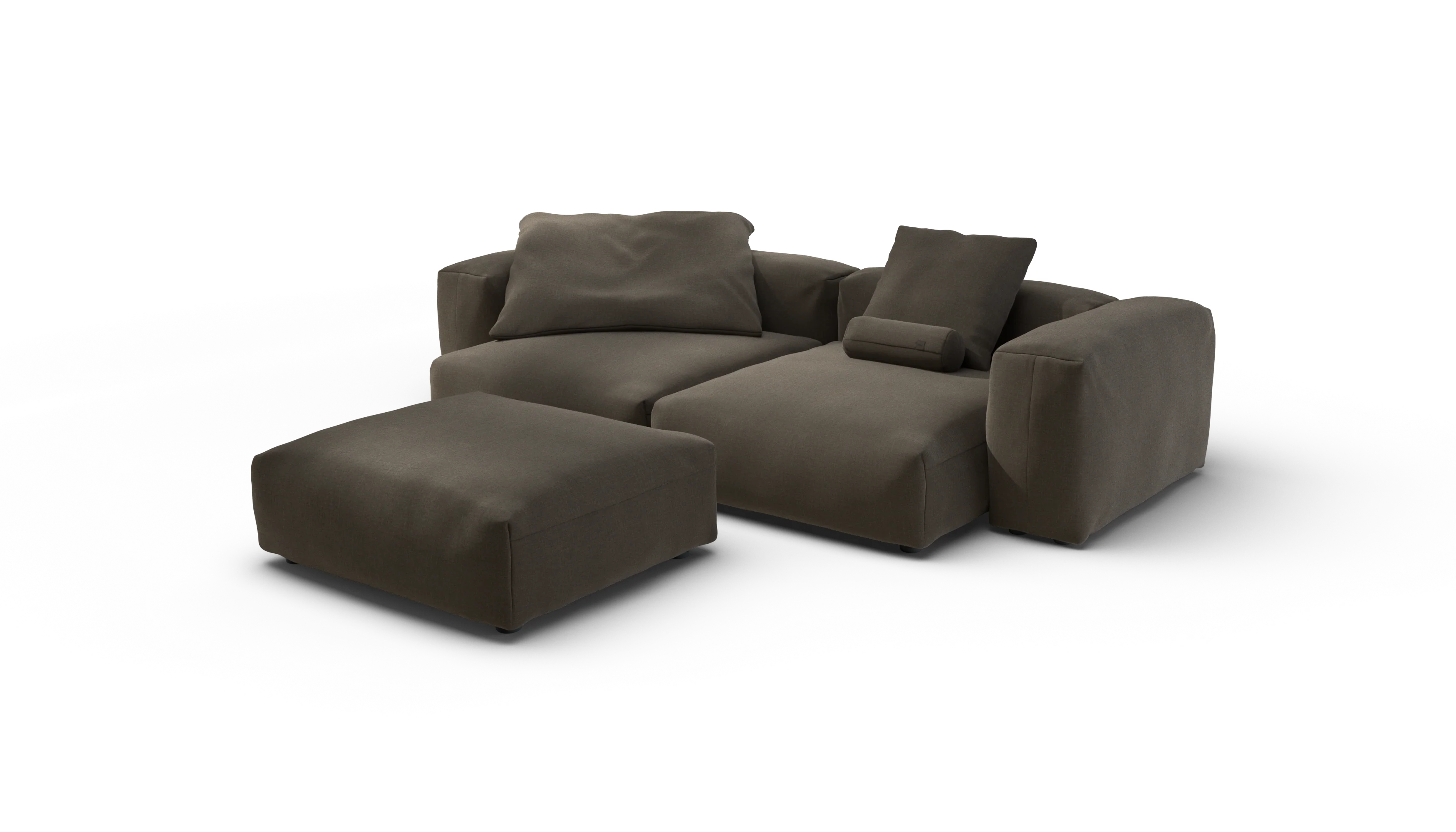 vetsak | Sofa Set 03 - Breeze - Brown | Modular Sofa | 3.5 Seater | Big Sofa | Corner Sofa - Image 4