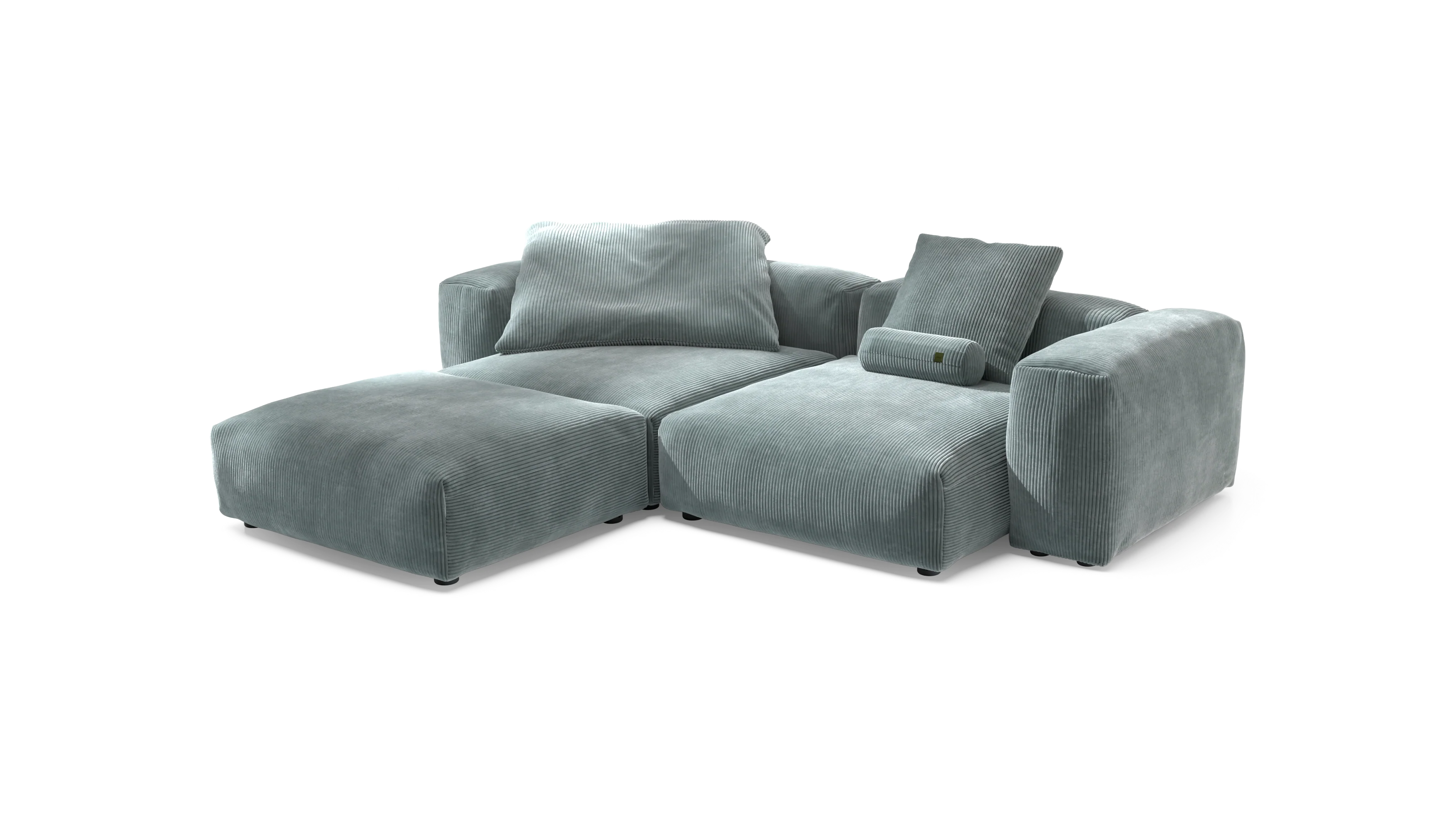 vetsak | Sofa Set 03 - Cord Velour - Mint | Modular Sofa | 3.5 Seater | Big Sofa | Corner Sofa - Image 3