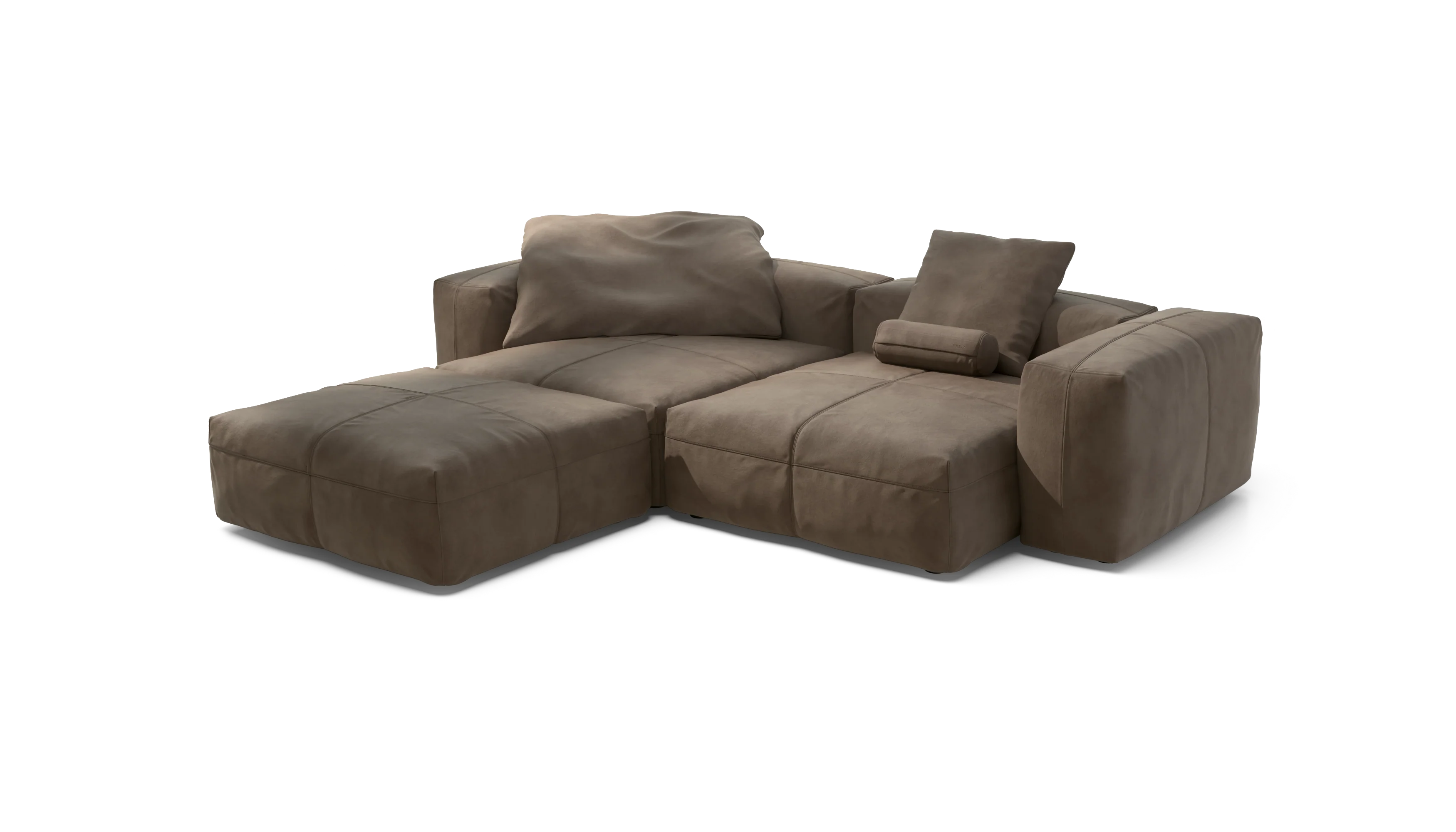 vetsak | Sofa Set 03 - Leather - Cacao | Modular Sofa | 3.5 Seater | Big Sofa | Corner Sofa - Image 3