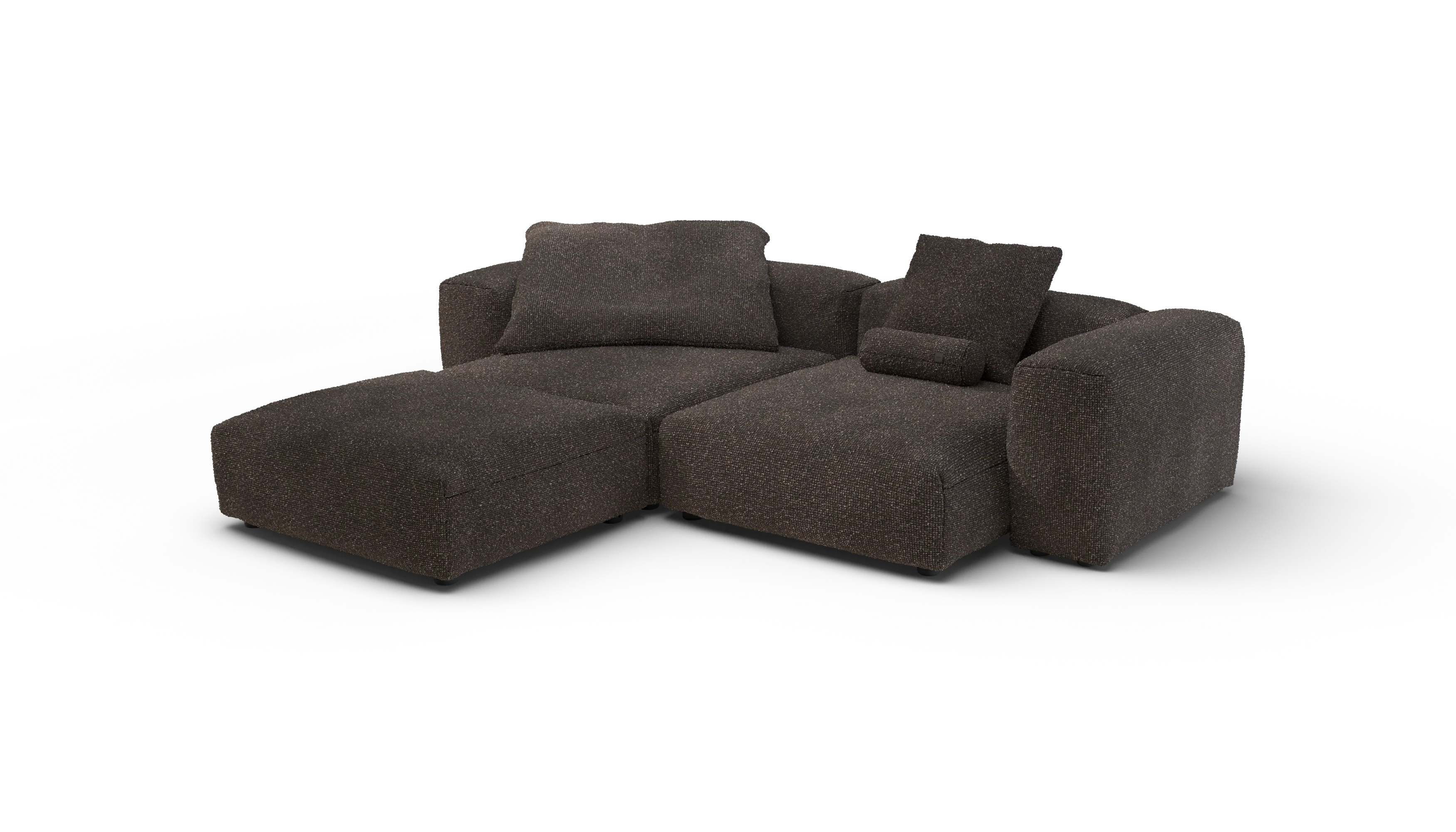 vetsak | Sofa Set 03 - Nub - Walnut | Modular Sofa | 3.5 Seater | Big Sofa | Corner Sofa - Image 3