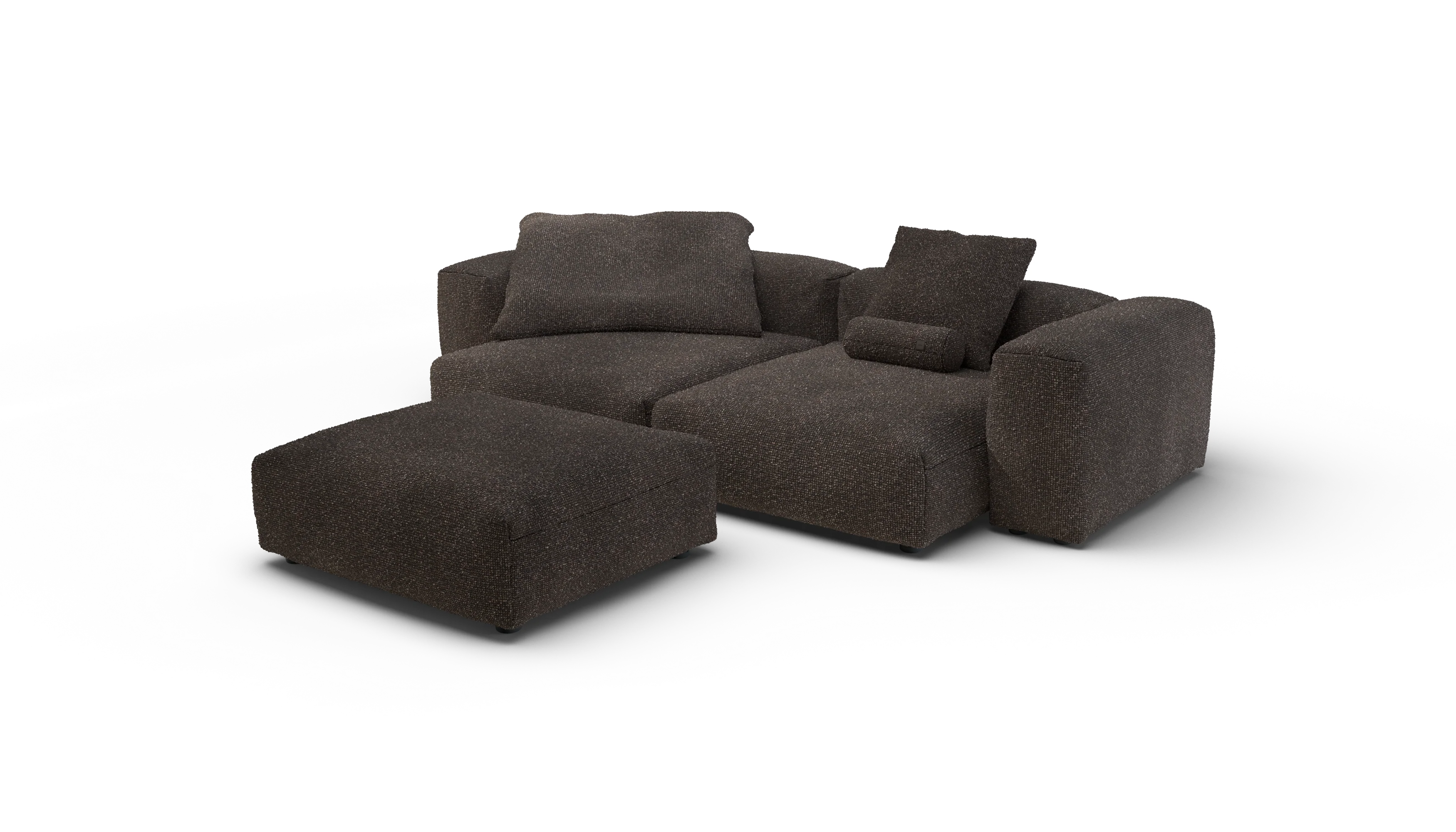 vetsak | Sofa Set 03 - Nub - Walnut | Modular Sofa | 3.5 Seater | Big Sofa | Corner Sofa - Image 4