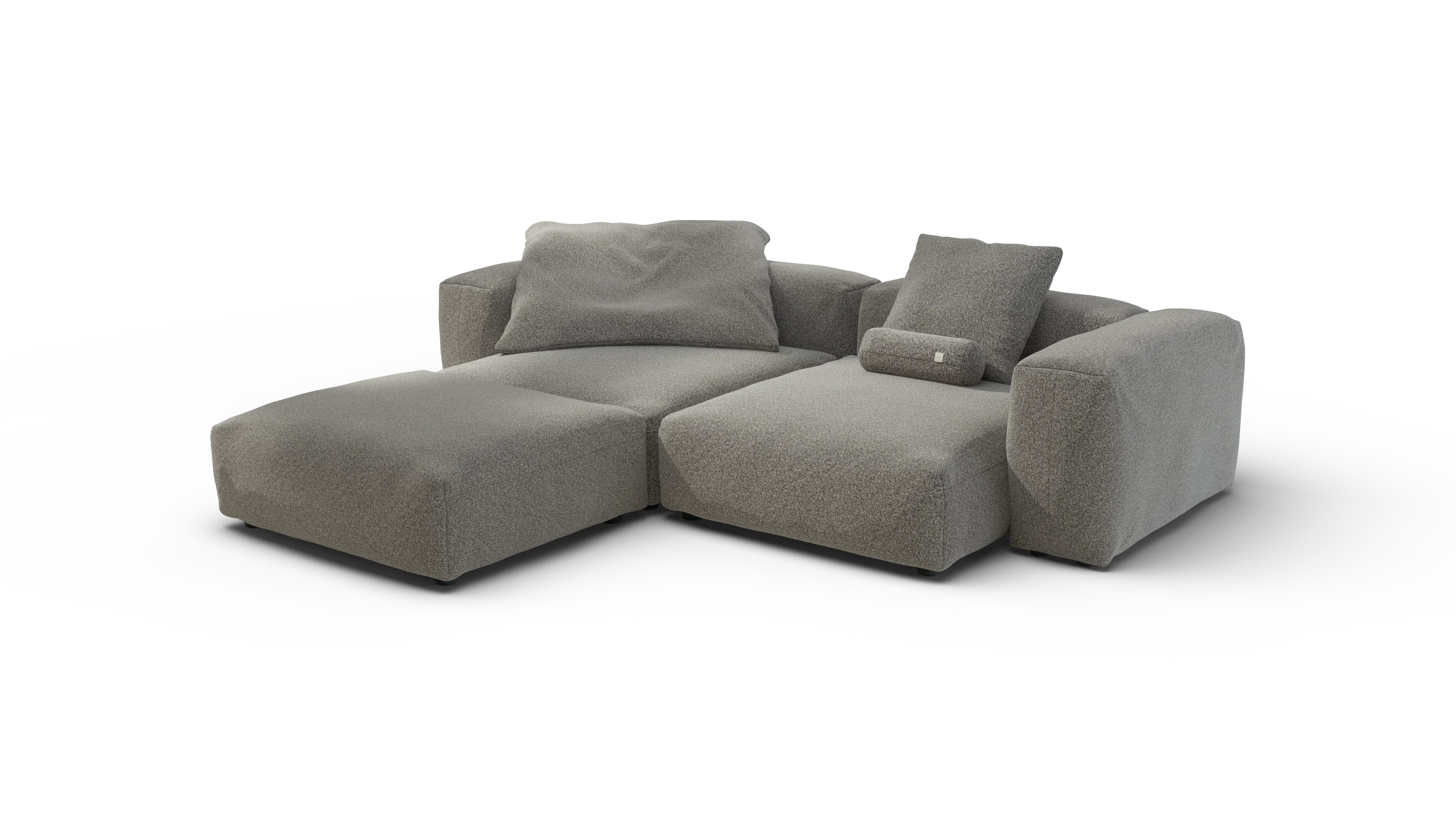 vetsak | Sofa Set 03 - Pebble - Platinum | Modular Sofa | 3.5 Seater | Big Sofa | Corner Sofa - Image 3