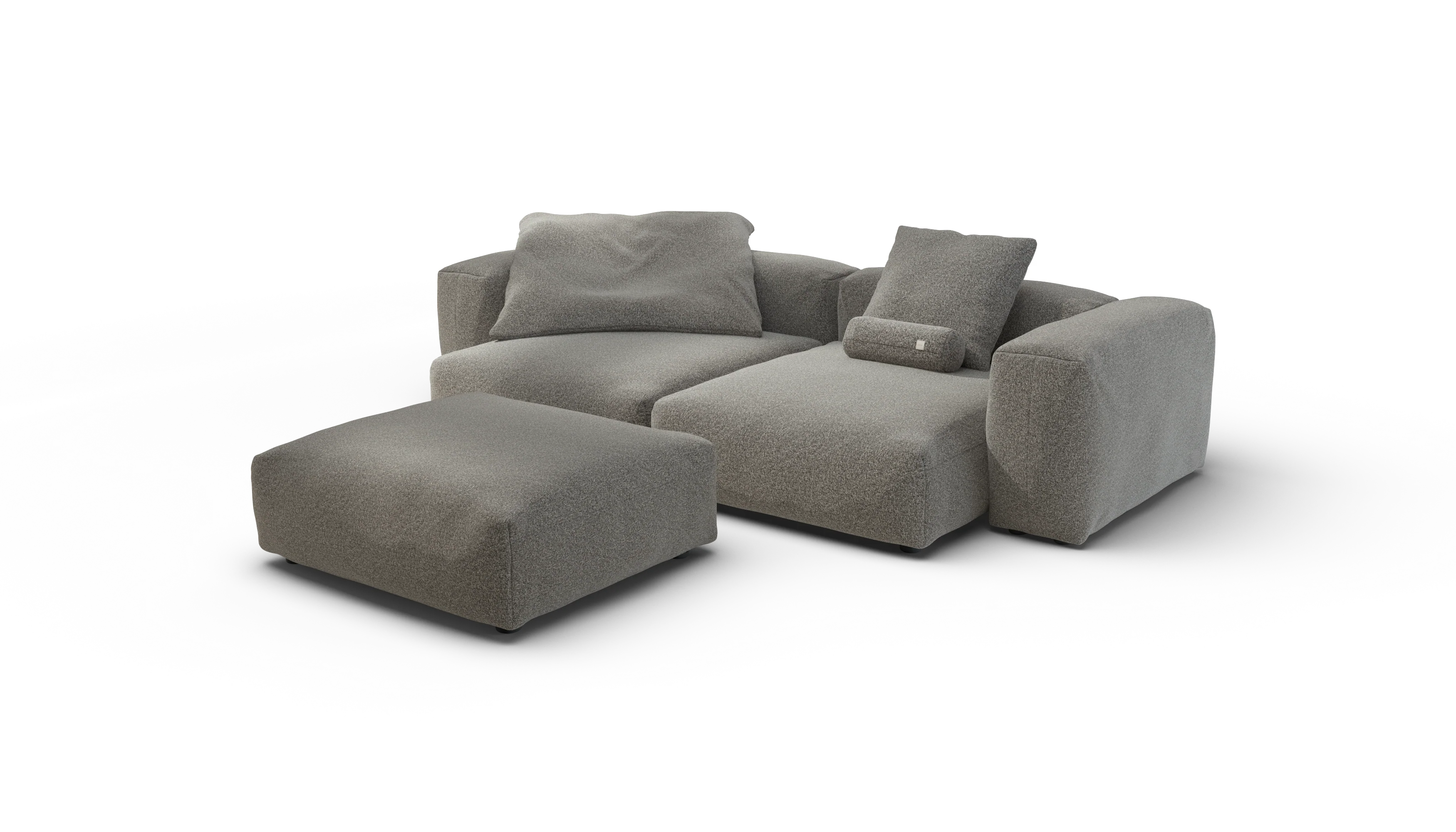 vetsak | Sofa Set 03 - Pebble - Platinum | Modular Sofa | 3.5 Seater | Big Sofa | Corner Sofa - Image 4