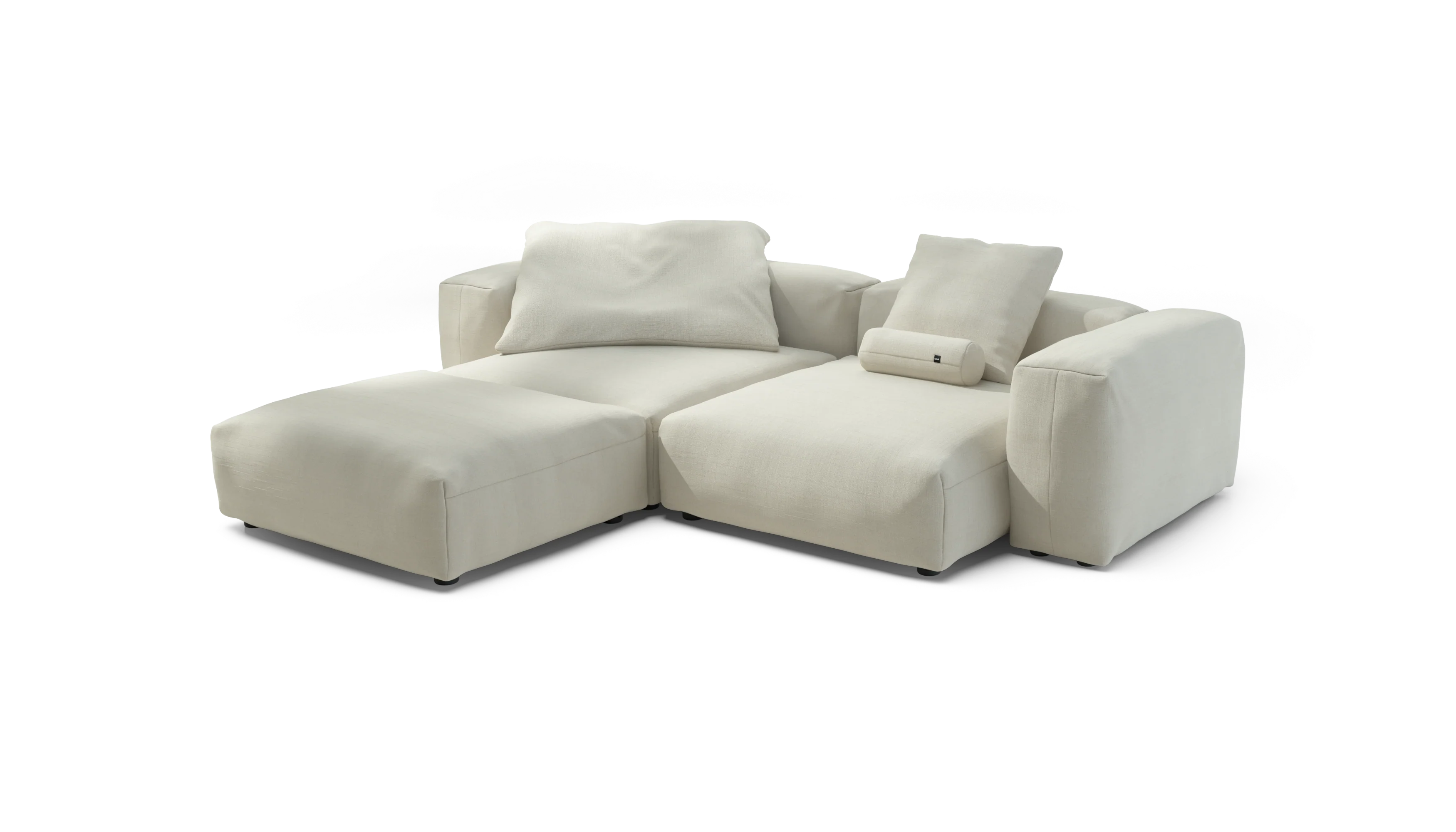 vetsak | Sofa Set 03 - Pique - Creme | Modular Sofa | 3.5 Seater | Big Sofa | Corner Sofa - Image 3