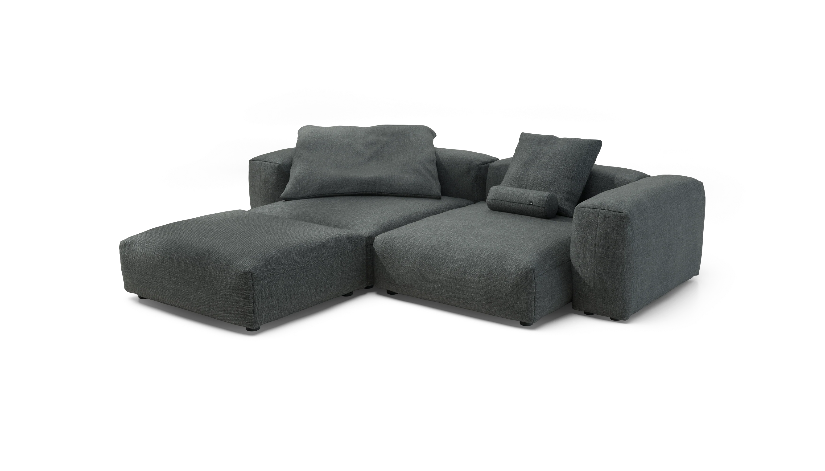 vetsak | Sofa Set 03 - Pique - Dark Grey | Modular Sofa | 3.5 Seater | Big Sofa | Corner Sofa - Image 3