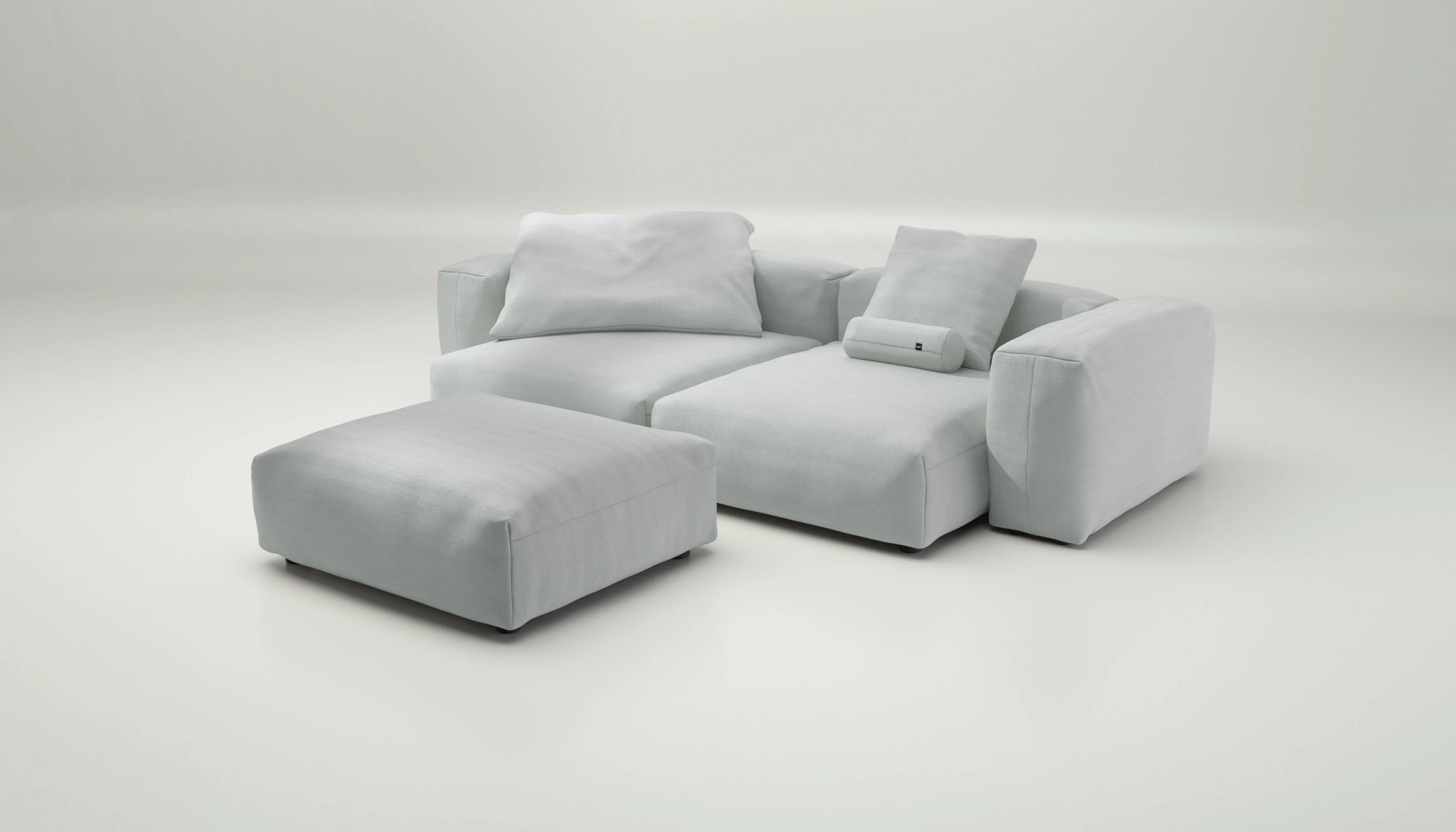 vetsak | Sofa Set 03 - Pique - Light Grey | Modular Sofa | 3.5 Seater | Big Sofa | Corner Sofa - Image 4