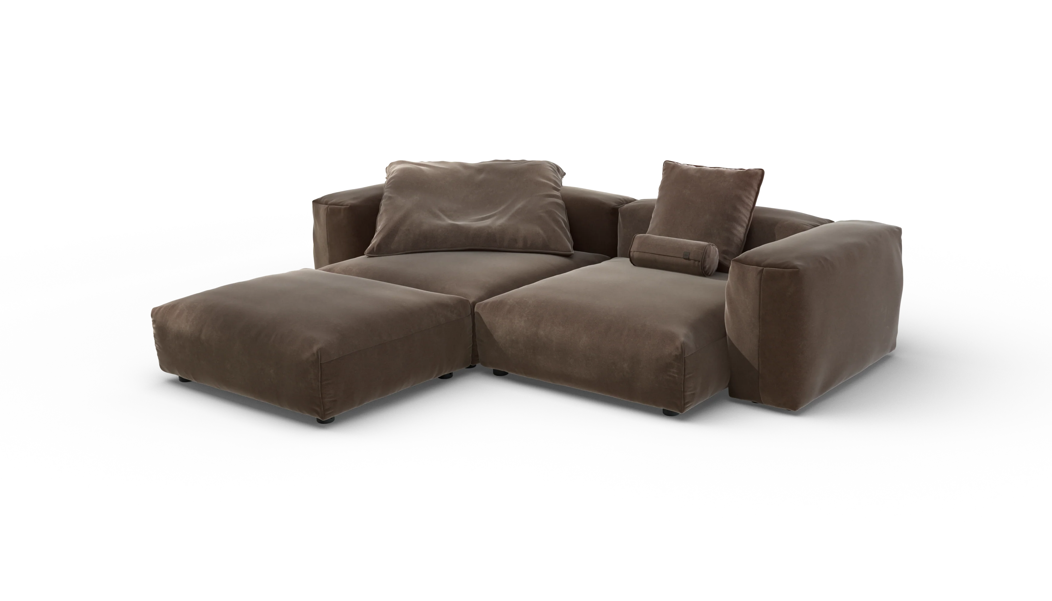 vetsak | Sofa Set 03 - Suave - Espresso | Modular Sofa | 3.5 Seater | Big Sofa | Corner Sofa - Image 3