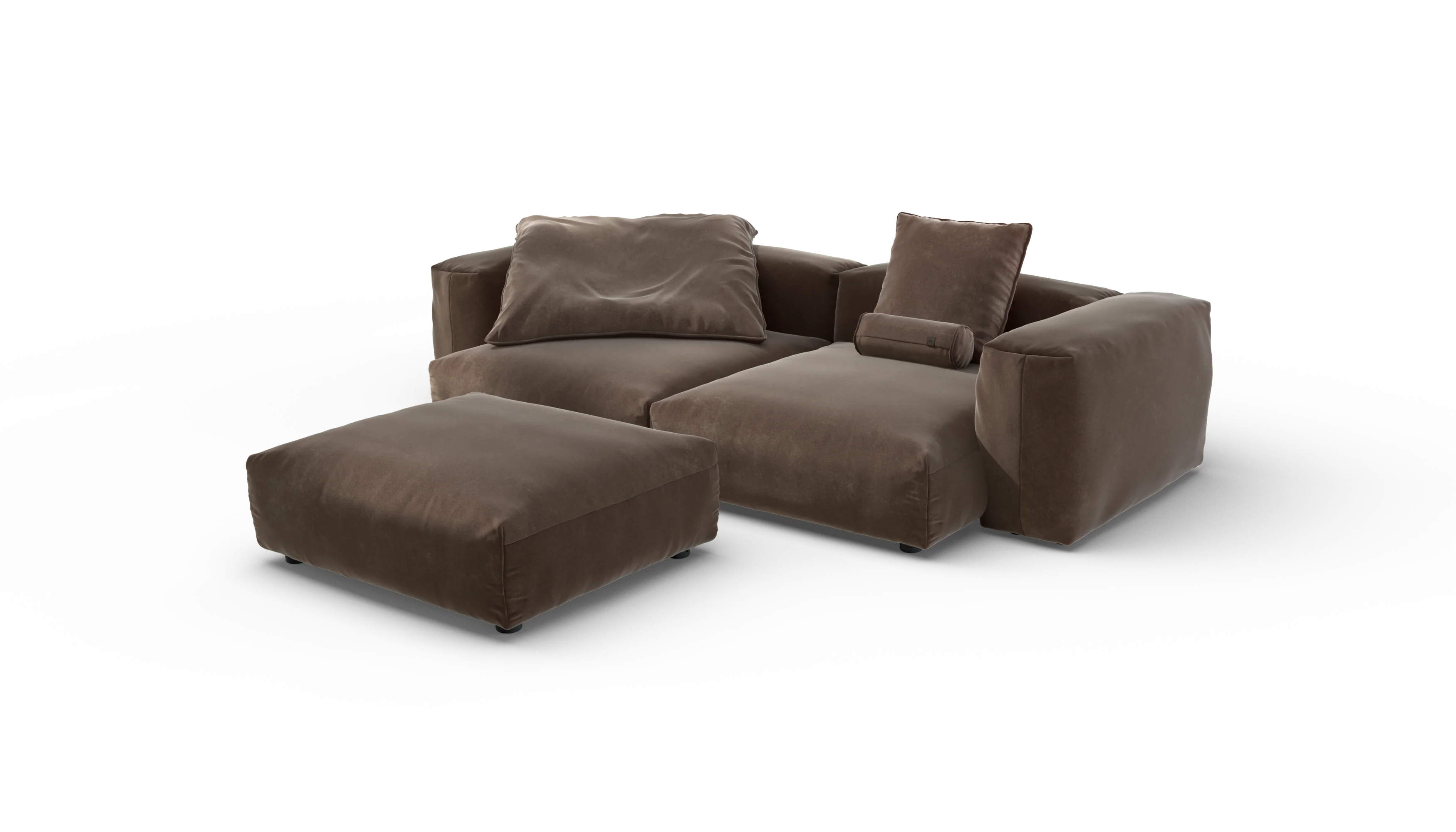 vetsak | Sofa Set 03 - Suave - Espresso | Modular Sofa | 3.5 Seater | Big Sofa | Corner Sofa - Image 4