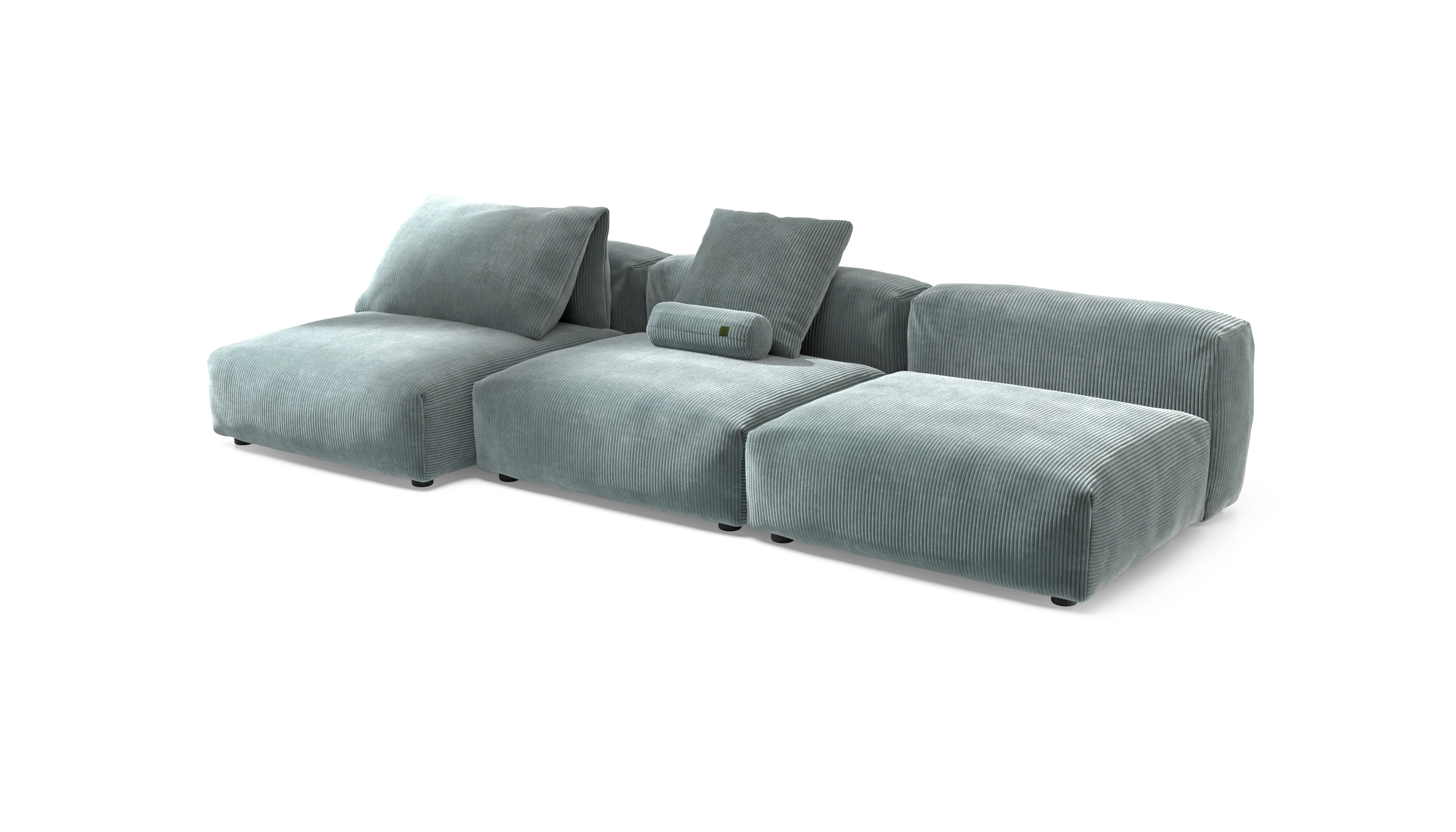 vetsak | Sofa Set 04 - Cord Velour - Mint | Modular Sofa | 5 Seater | Big Sofa - Image 3