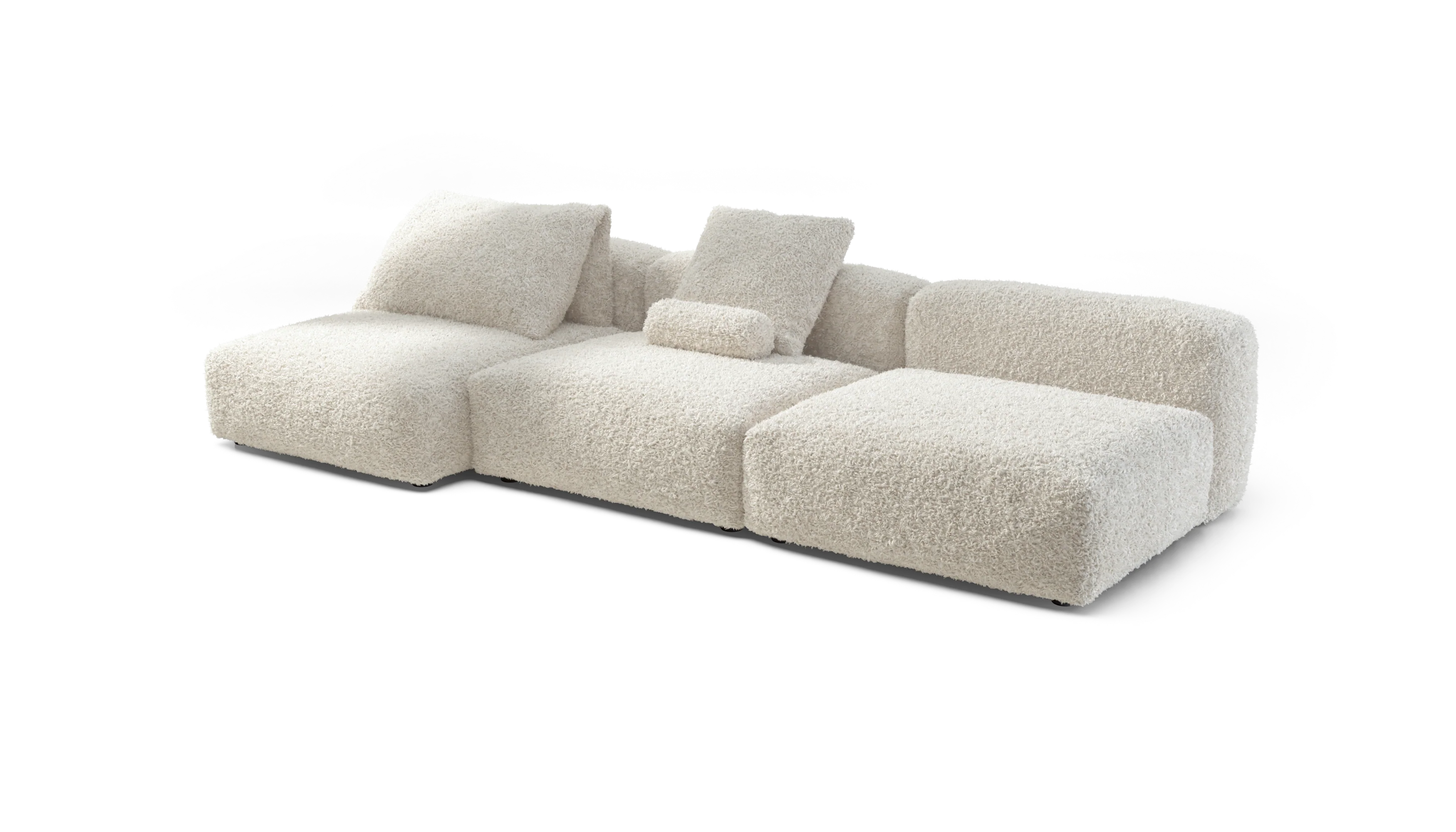 vetsak | Sofa Set 04 - Doodle - Creme | Modular Sofa | 5 Seater | Big Sofa - Image 3