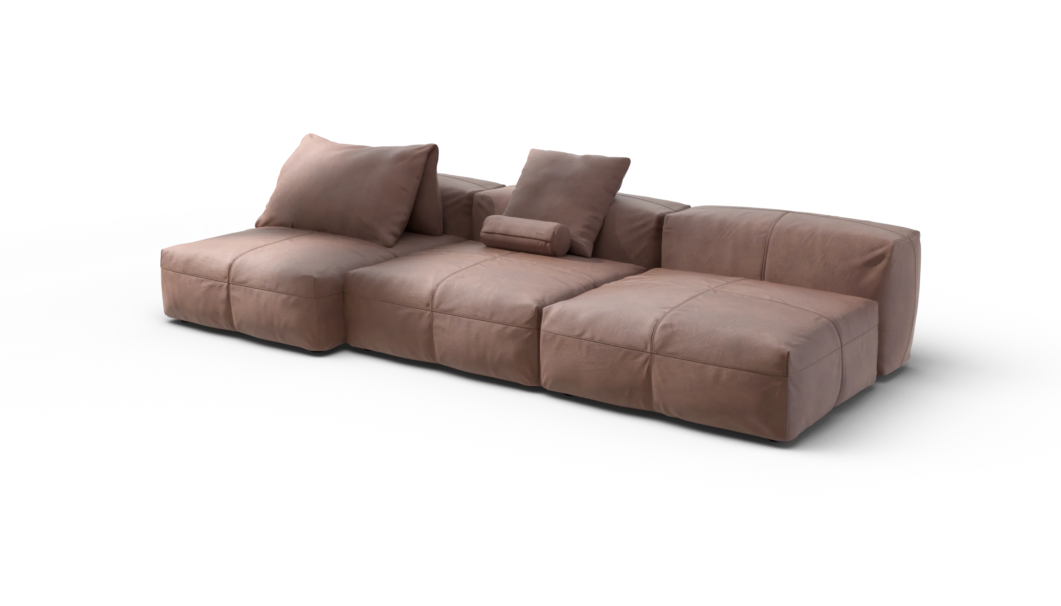 vetsak | Sofa Set 04 - Leather - Stone | Modular Sofa | 5 Seater | Big Sofa - Image 3