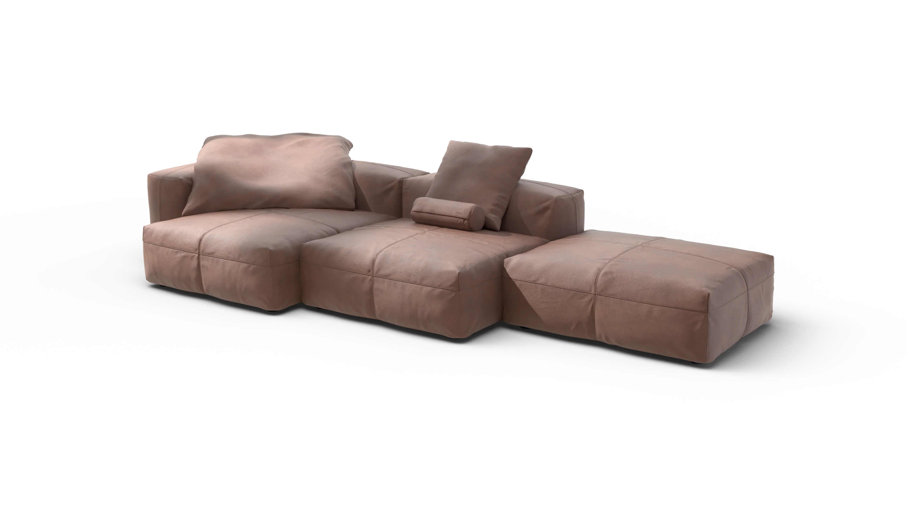 vetsak | Sofa Set 04 - Leather - Stone | Modular Sofa | 5 Seater | Big Sofa - Image 4