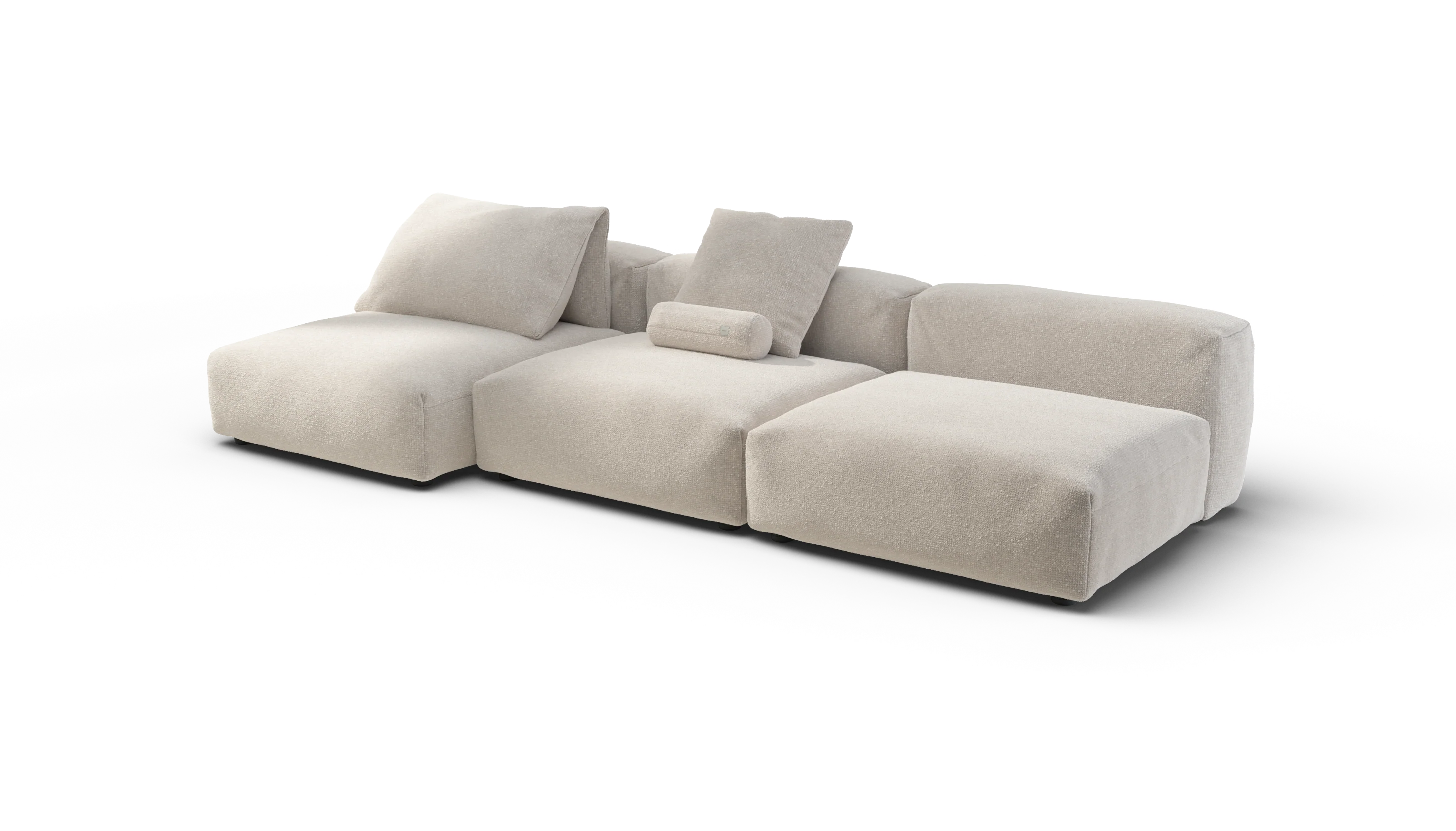 vetsak | Sofa Set 04 - Nub - Creme | Modular Sofa | 5 Seater | Big Sofa - Image 3