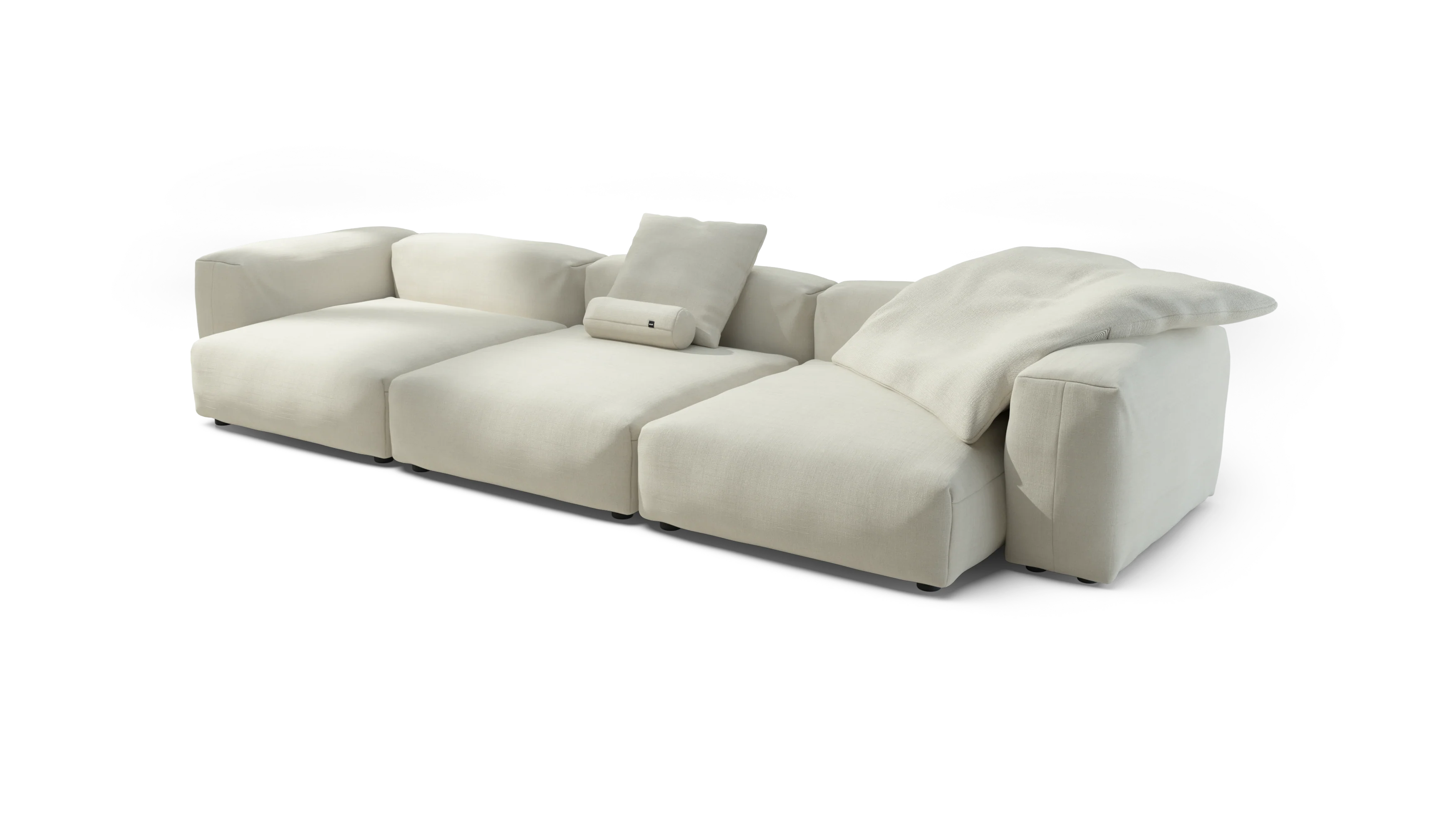 vetsak | Sofa Set 05 - Pique - Creme | Modular Sofa | 5 Seater | Big Sofa | Corner Sofa - Image 3