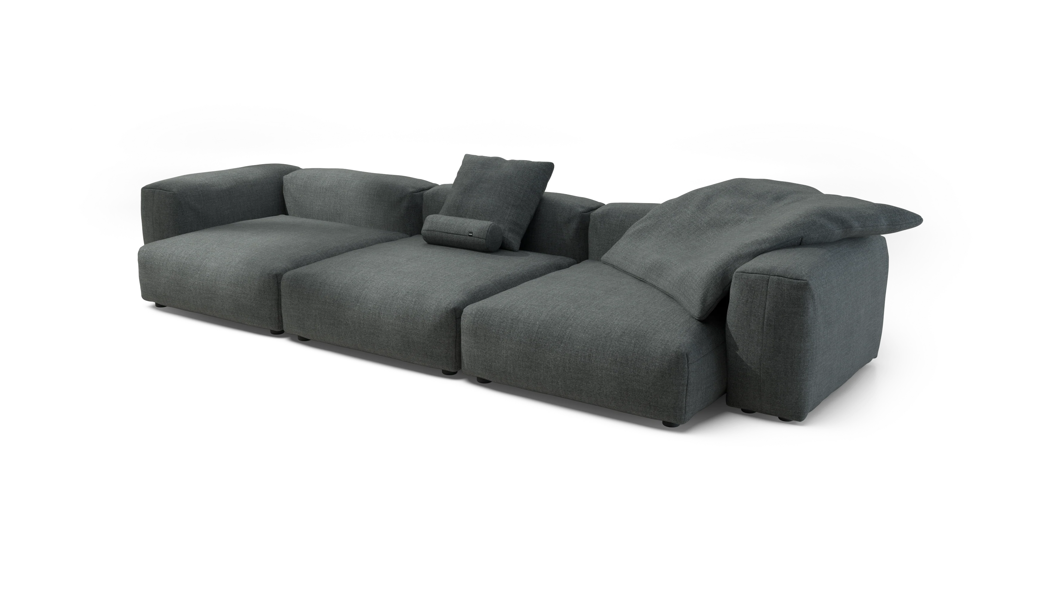 vetsak | Sofa Set 05 - Pique - Dark Grey | Modular Sofa | 5 Seater | Big Sofa | Corner Sofa - Image 3