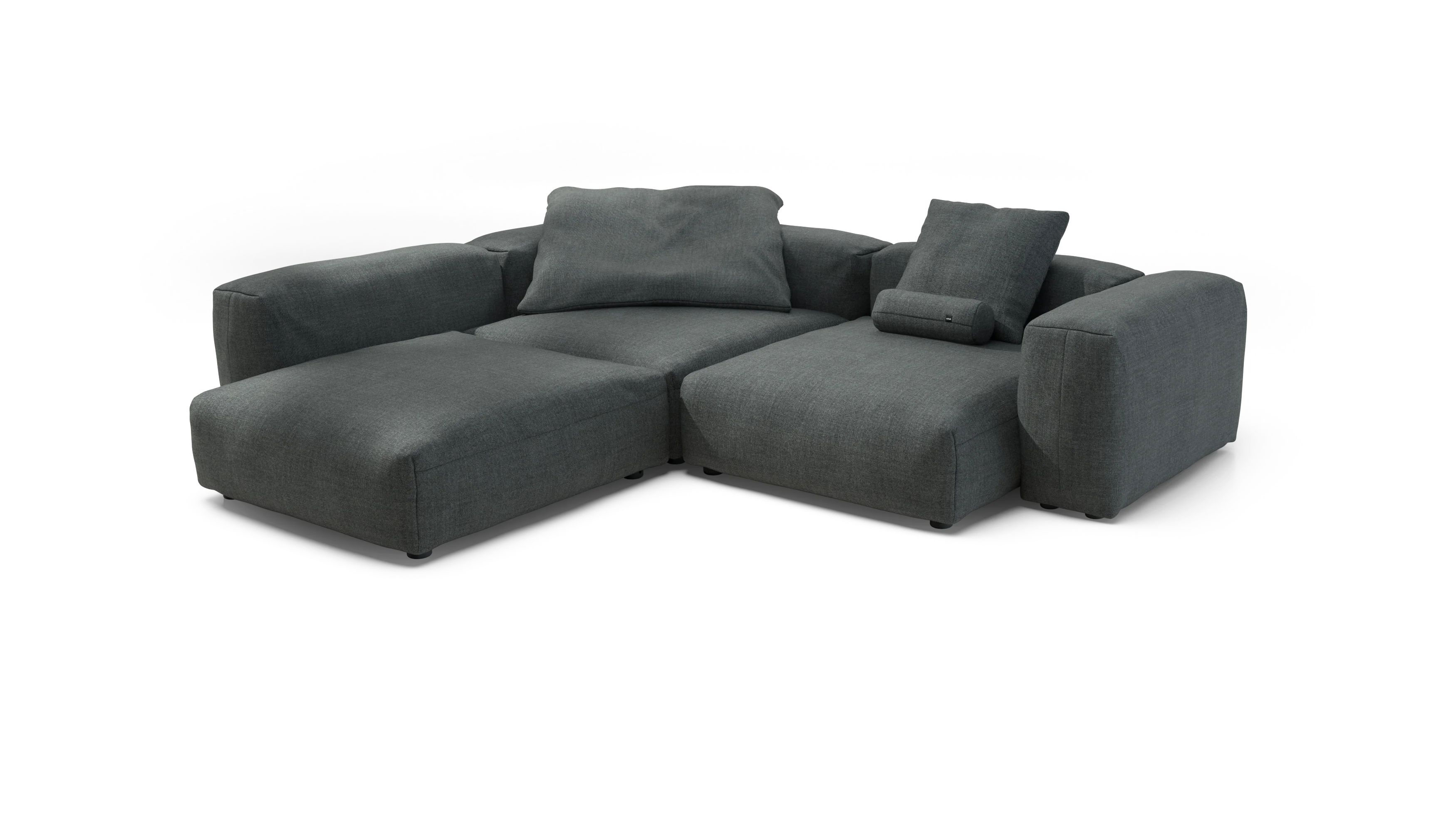vetsak | Sofa Set 05 - Pique - Dark Grey | Modular Sofa | 5 Seater | Big Sofa | Corner Sofa - Image 4
