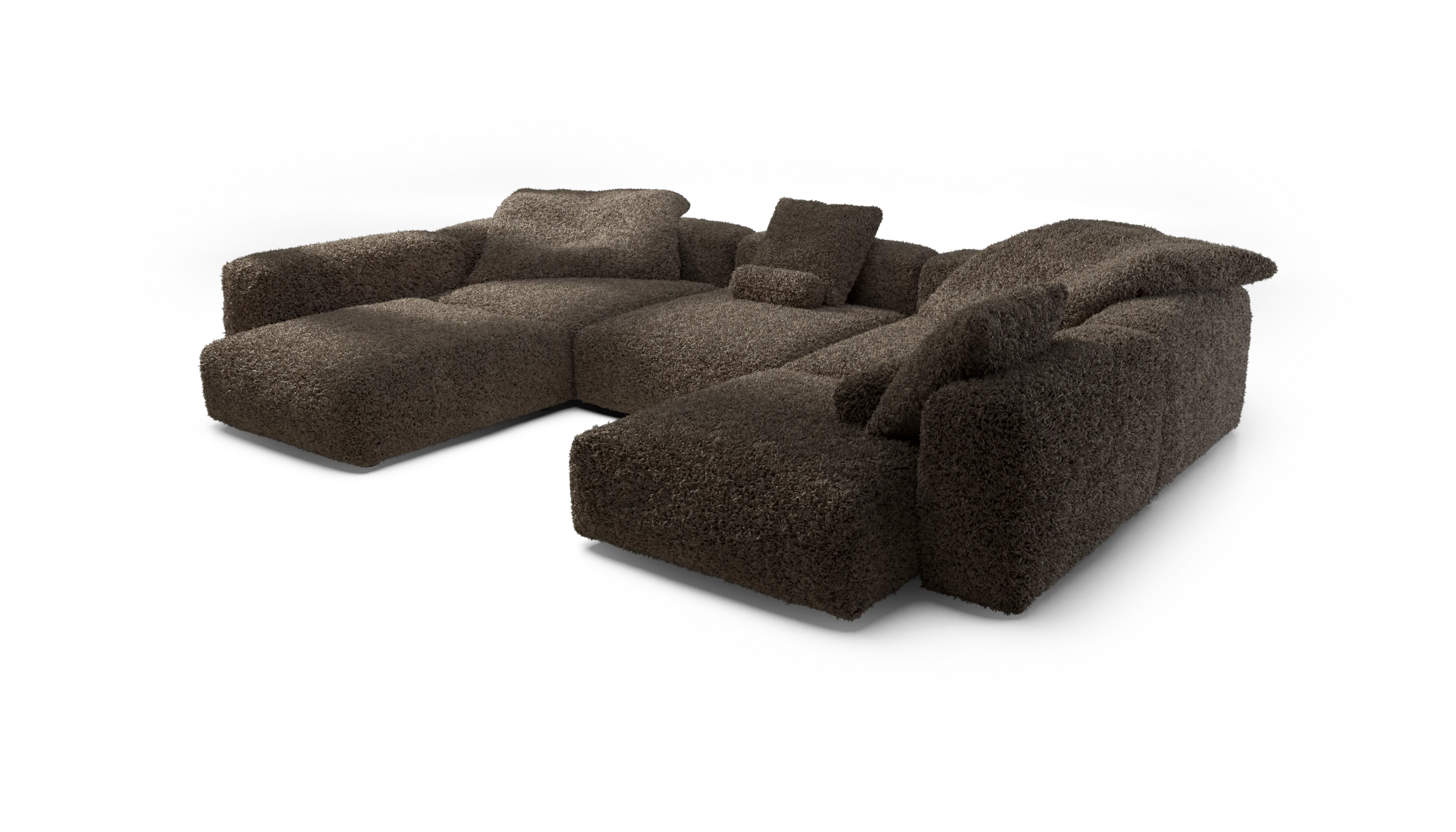 vetsak | Sofa Set 06 - Doodle - Cacao | Modular Sofa | 6.5 Seater | Big Sofa | U-Shape | Corner Sofa - Image 3