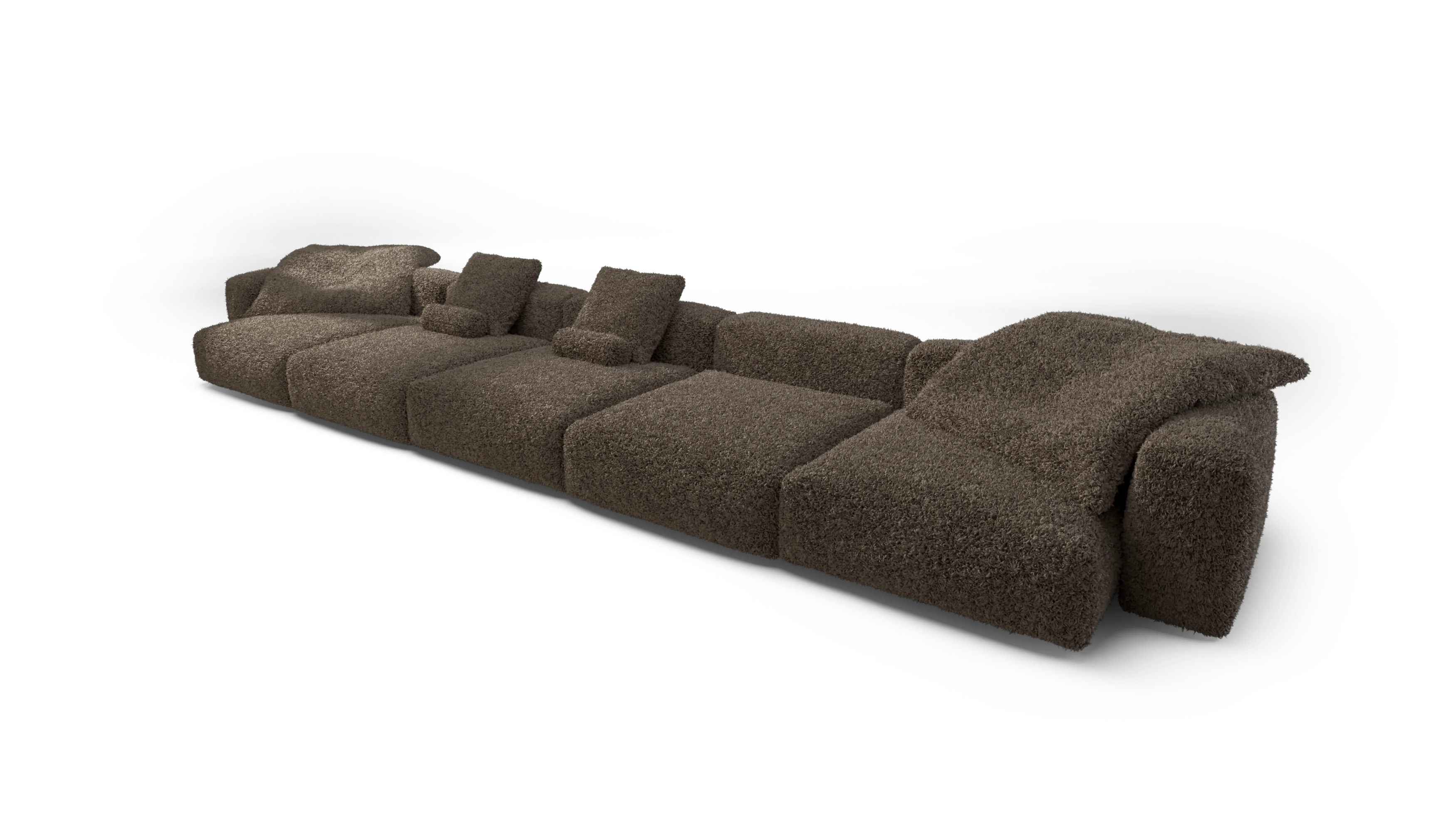 vetsak | Sofa Set 06 - Doodle - Cacao | Modular Sofa | 6.5 Seater | Big Sofa | U-Shape | Corner Sofa - Image 4