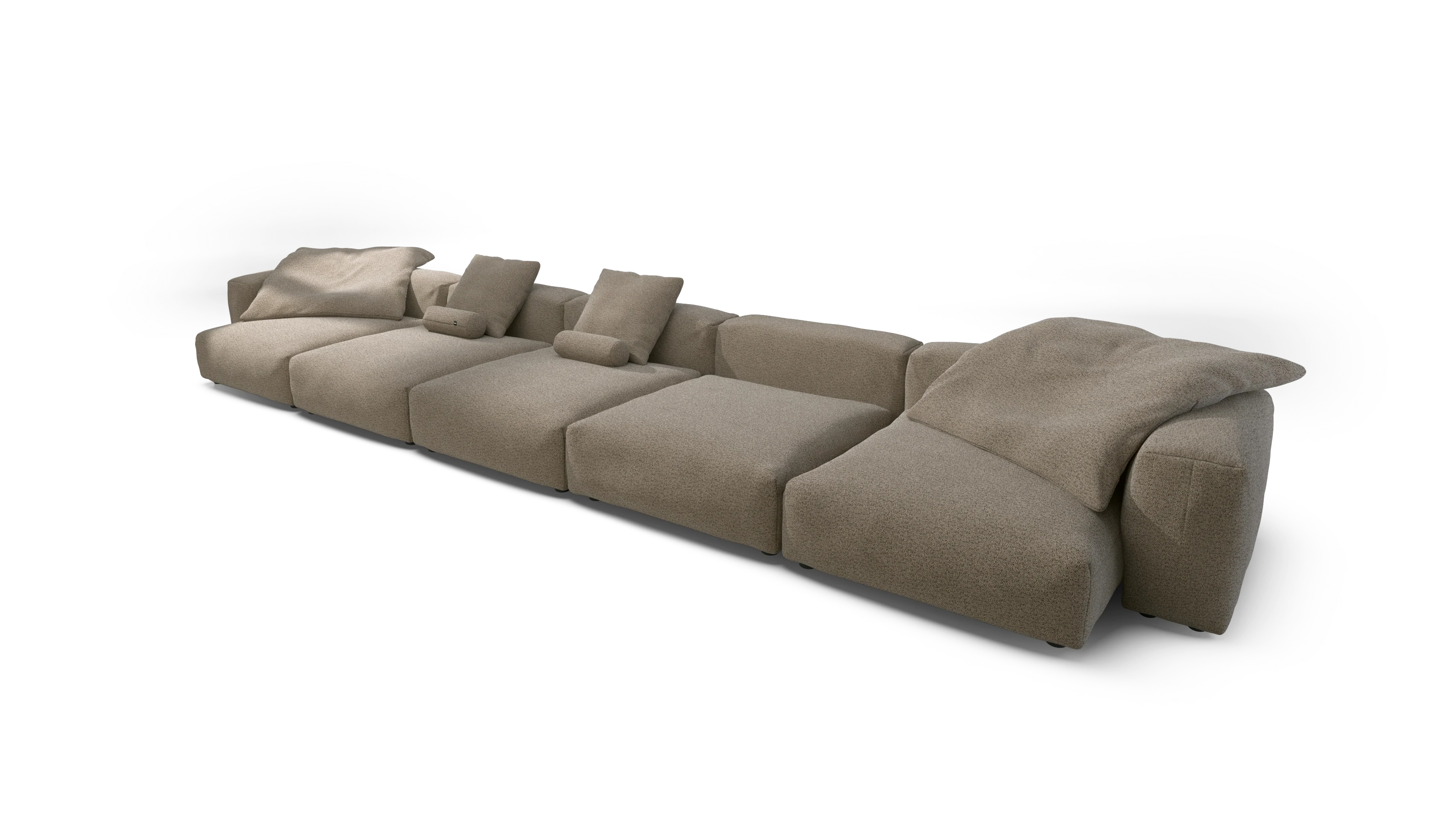 vetsak | Sofa Set 06 - Loop Loop - Taupe | Modular Sofa | 6.5 Seater | Big Sofa | U-Shape | Corner Sofa - Image 4