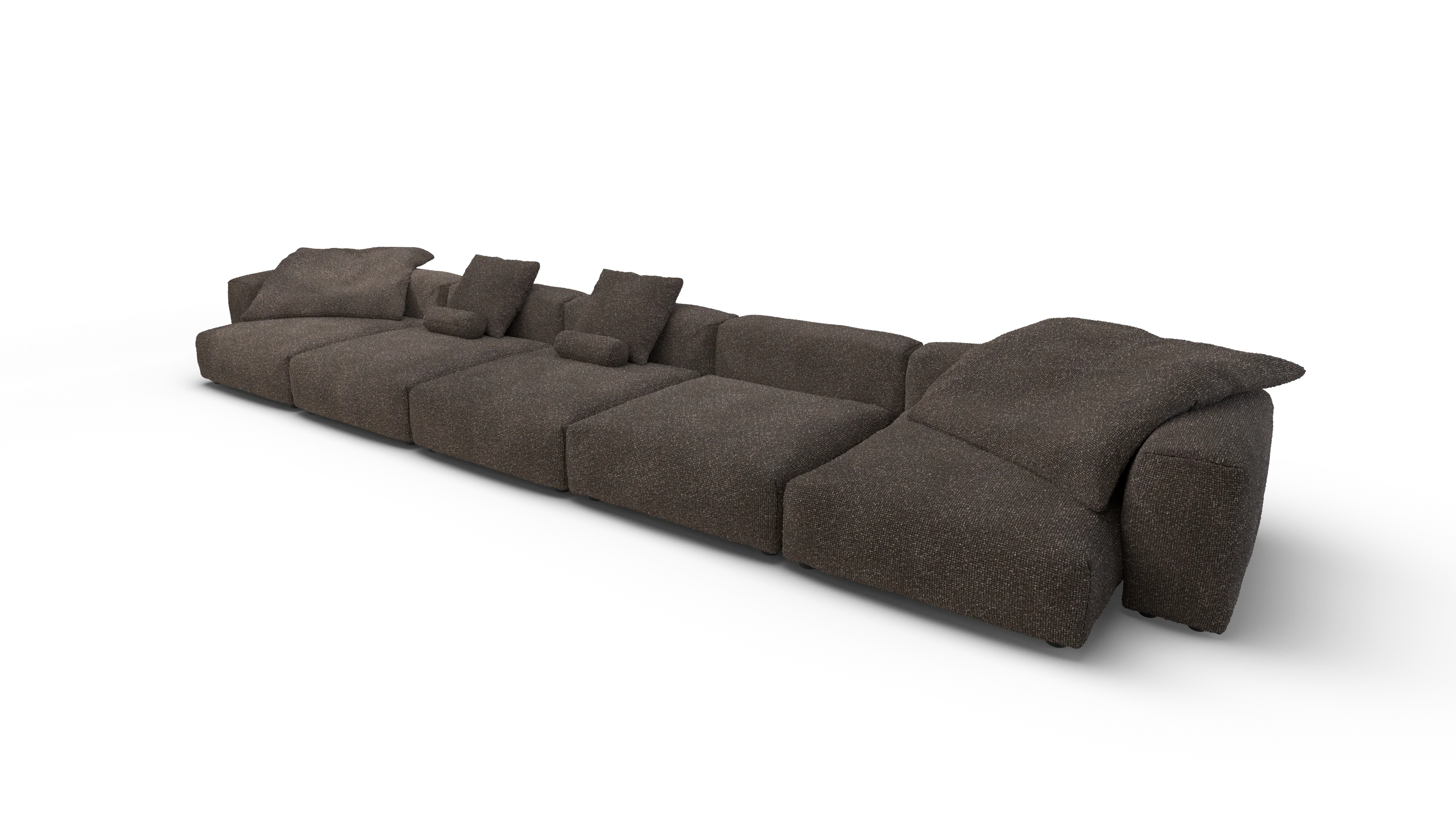 vetsak | Sofa Set 06 - Nub - Walnut | Modular Sofa | 6.5 Seater | Big Sofa | U-Shape | Corner Sofa - Image 4