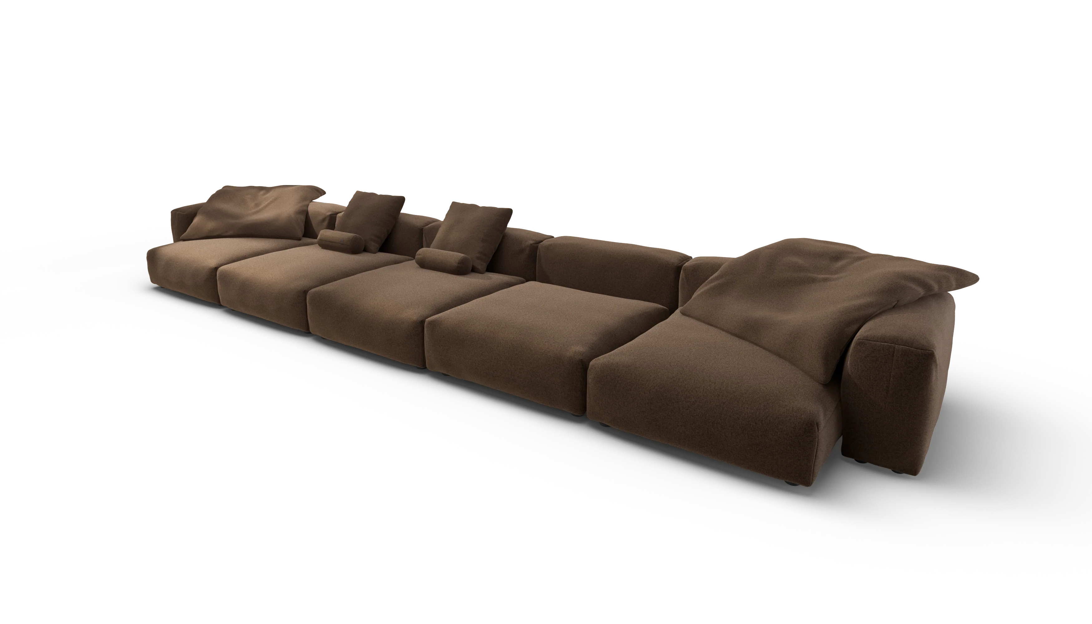 vetsak | Sofa Set 06 - Pebble - Umber | Modular Sofa | 6.5 Seater | Big Sofa | U-Shape | Corner Sofa - Image 4