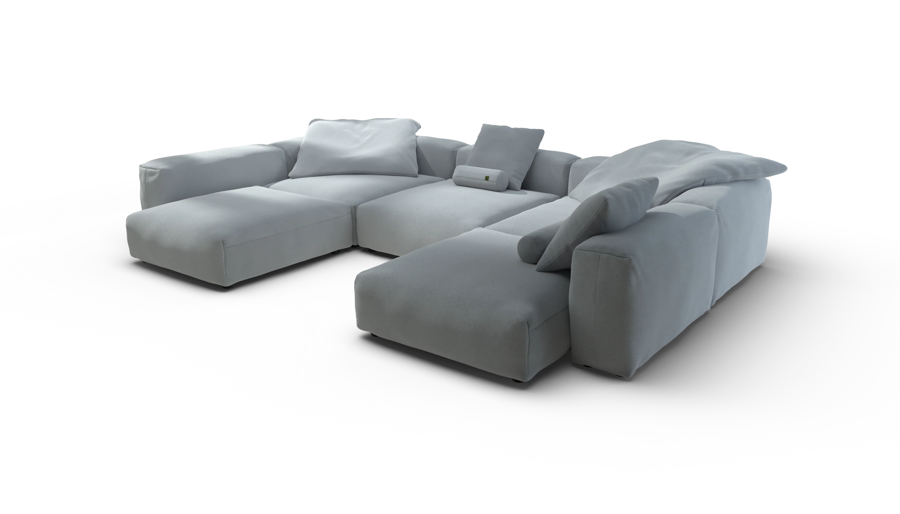 vetsak | Sofa Set 06 - Pique - Turquoise | Modular Sofa | 6.5 Seater | Big Sofa | U-Shape | Corner Sofa - Image 3