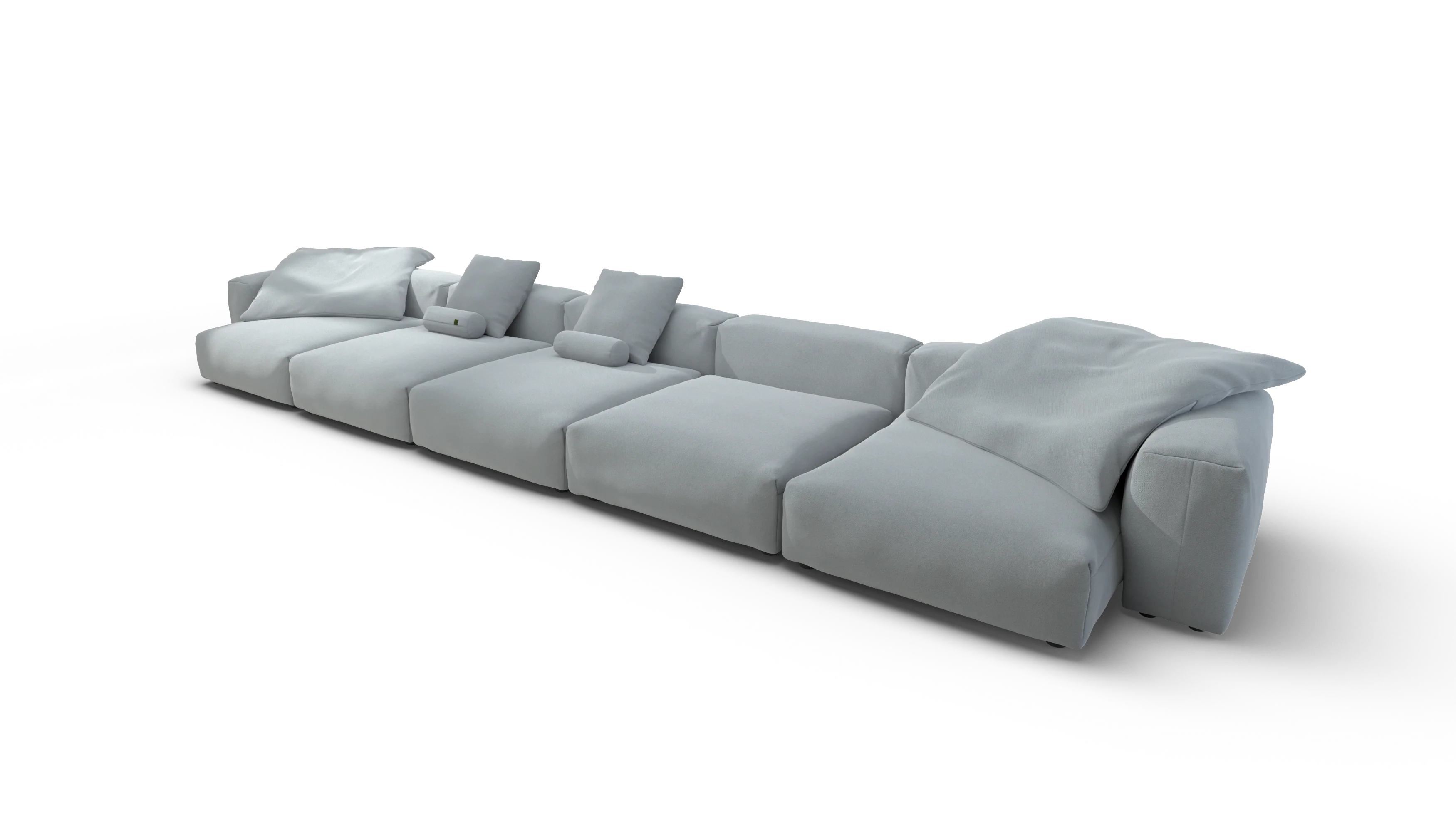 vetsak | Sofa Set 06 - Pique - Turquoise | Modular Sofa | 6.5 Seater | Big Sofa | U-Shape | Corner Sofa - Image 4