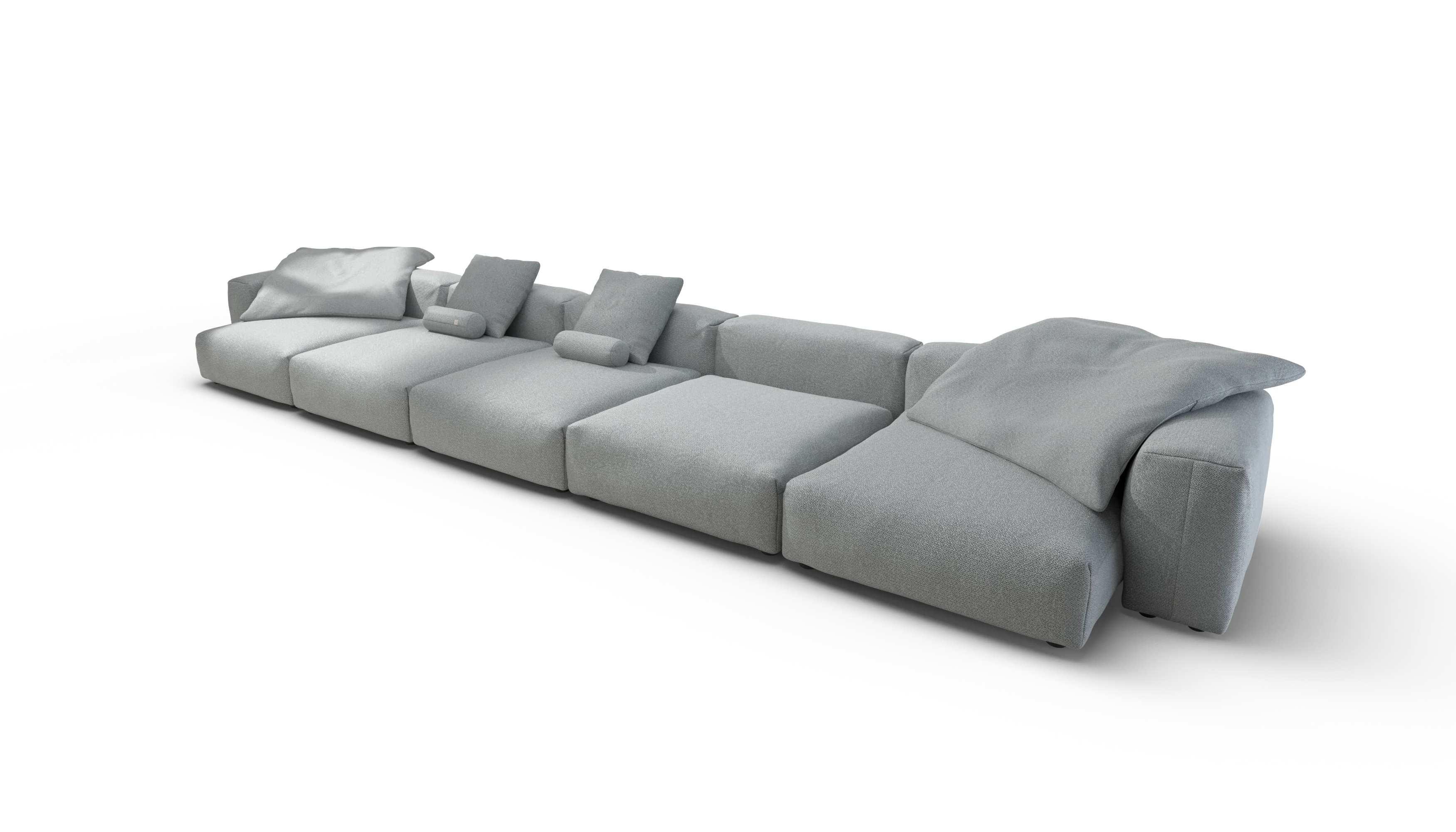 vetsak | Sofa Set 06 - Ridge - Limestone | Modular Sofa | 6.5 Seater | Big Sofa | U-Shape | Corner Sofa - Image 4